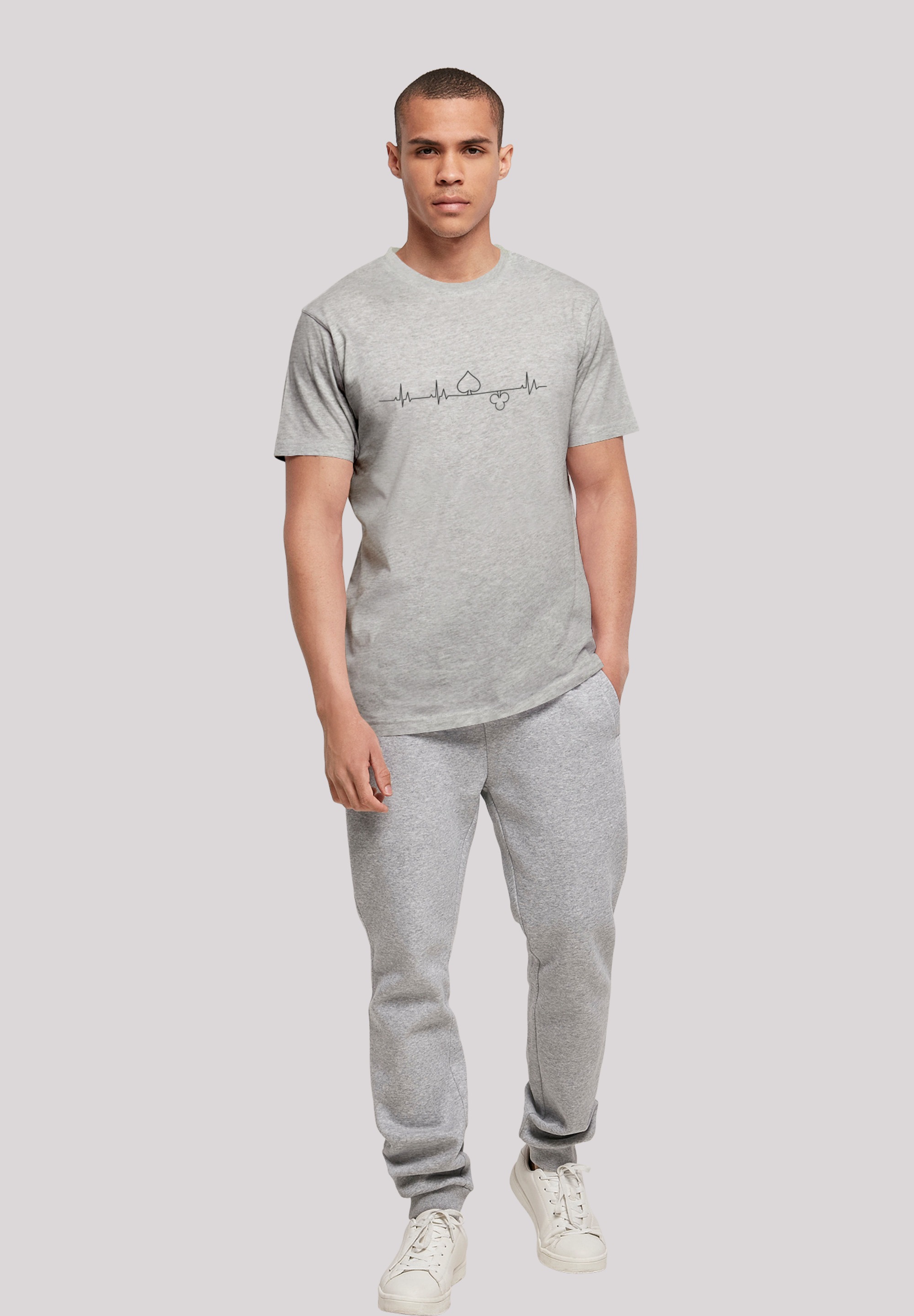F4NT4STIC T-Shirt »Heartbeat Herz Poker«, Print