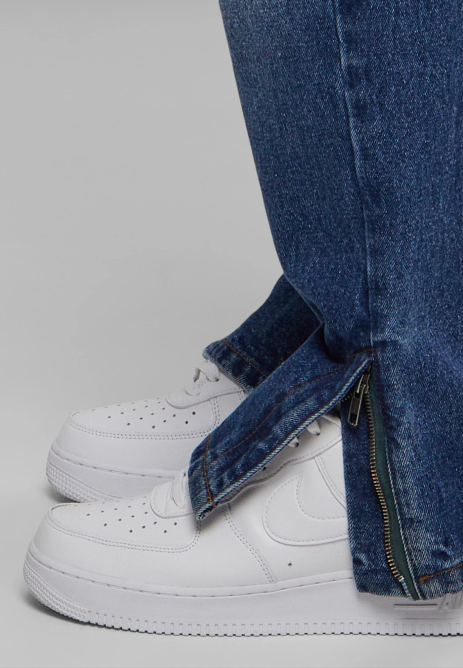 URBAN CLASSICS Bequeme Jeans »Urban Classics Herren Heavy Ounce Straight Fit Zipped Jeans«