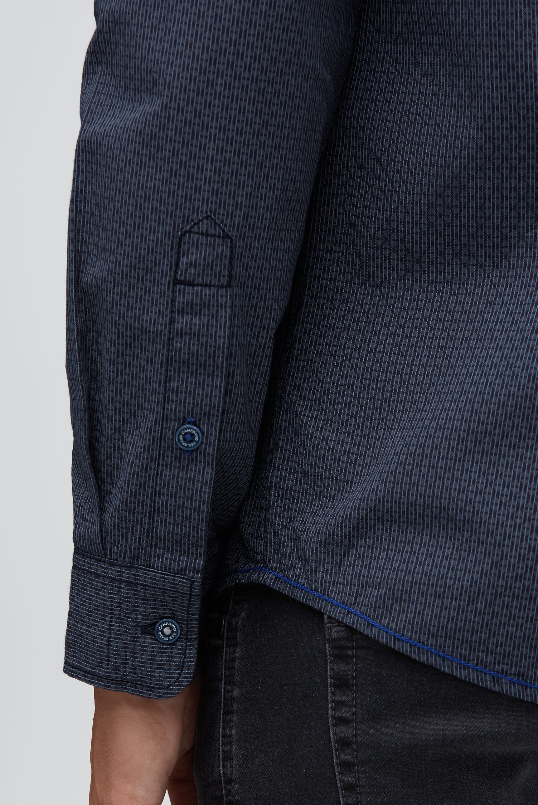 CAMP DAVID Langarmhemd mit Kentkragen