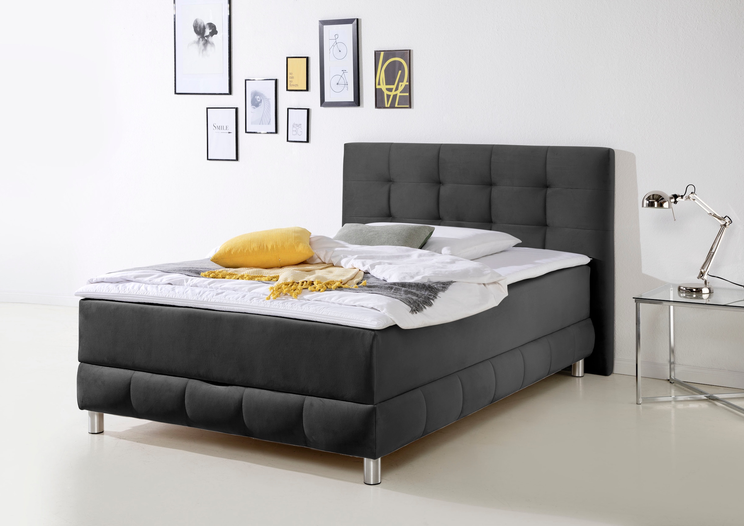 Home affaire Boxbett "Vaasa" inkl. Bettkasten & Topper, XXL-Ausführung, Überlänge 220 cm