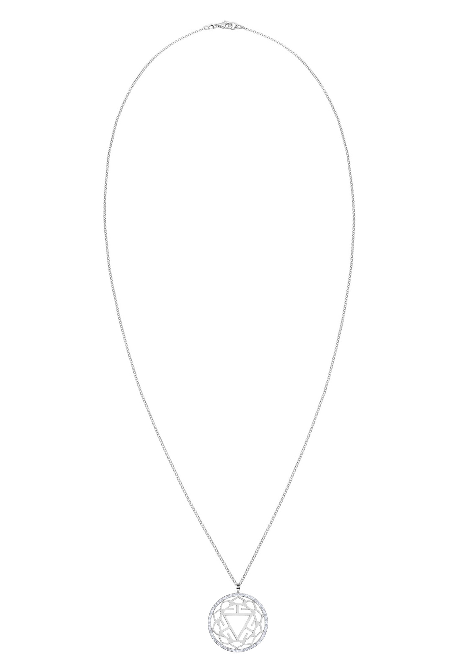 Nenalina Kette mit Anhänger »Solarplexus Chakra Kristalle 925 Silber«