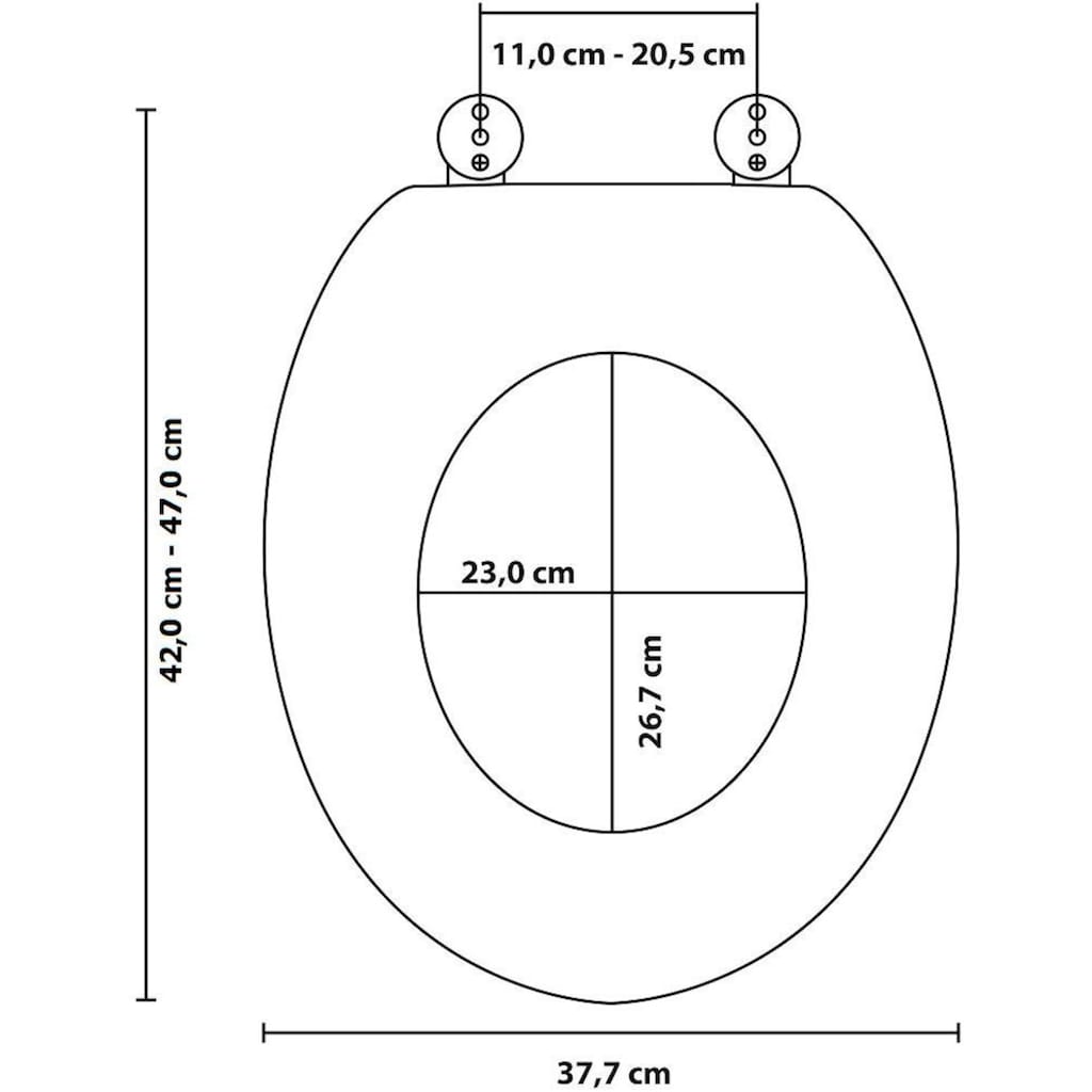 Sanilo WC-Sitz »Glitzer WC-Sitz«, mit Absenkautomatik