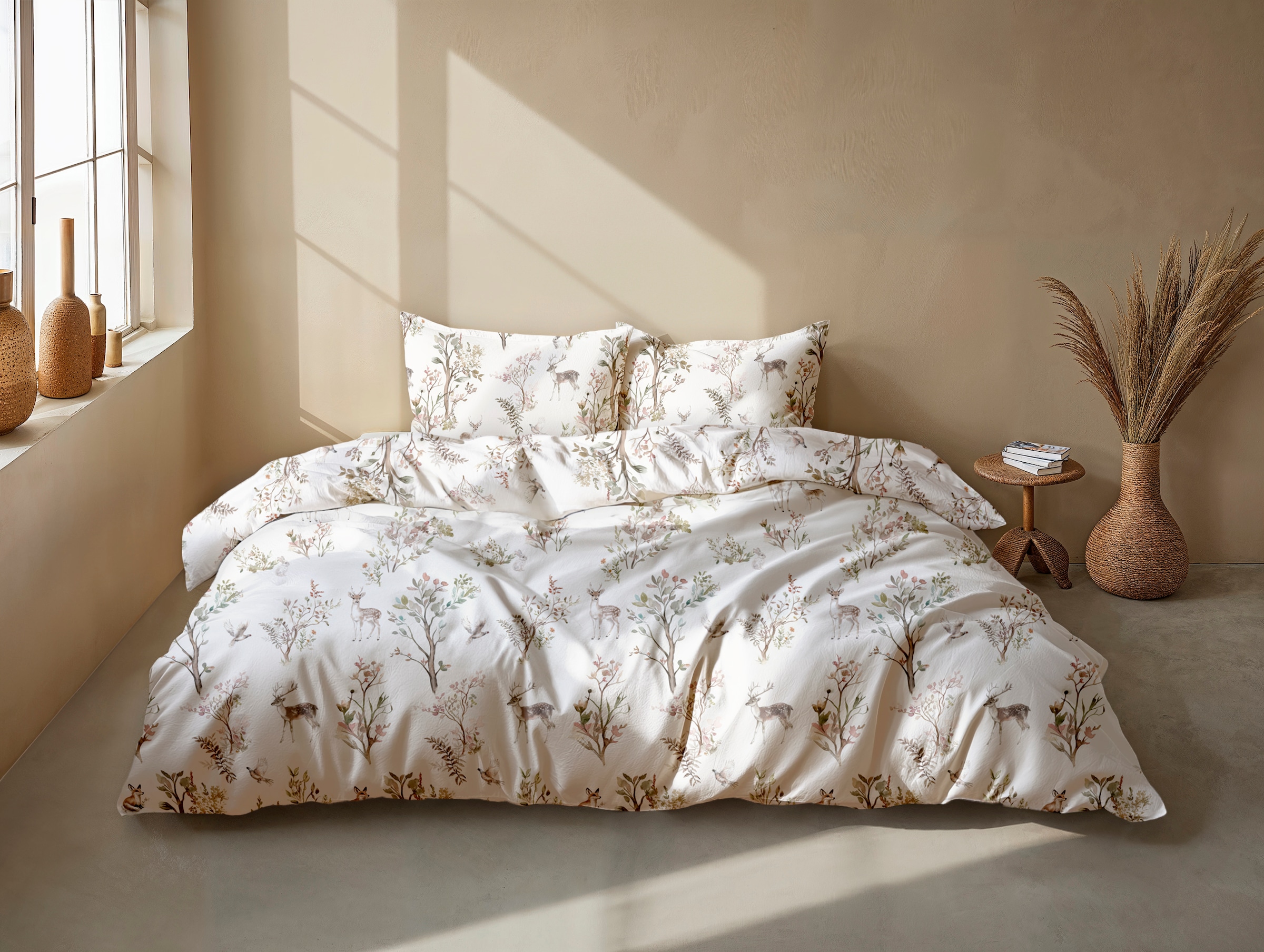 ZO HOME Bettwäsche »Zohome Bettwäsche Baumwolle-Flanell Hazel« 2 Bettwäsche aus 100% Baumwolle, hochwertige Flanell, ab 135x200 cm.