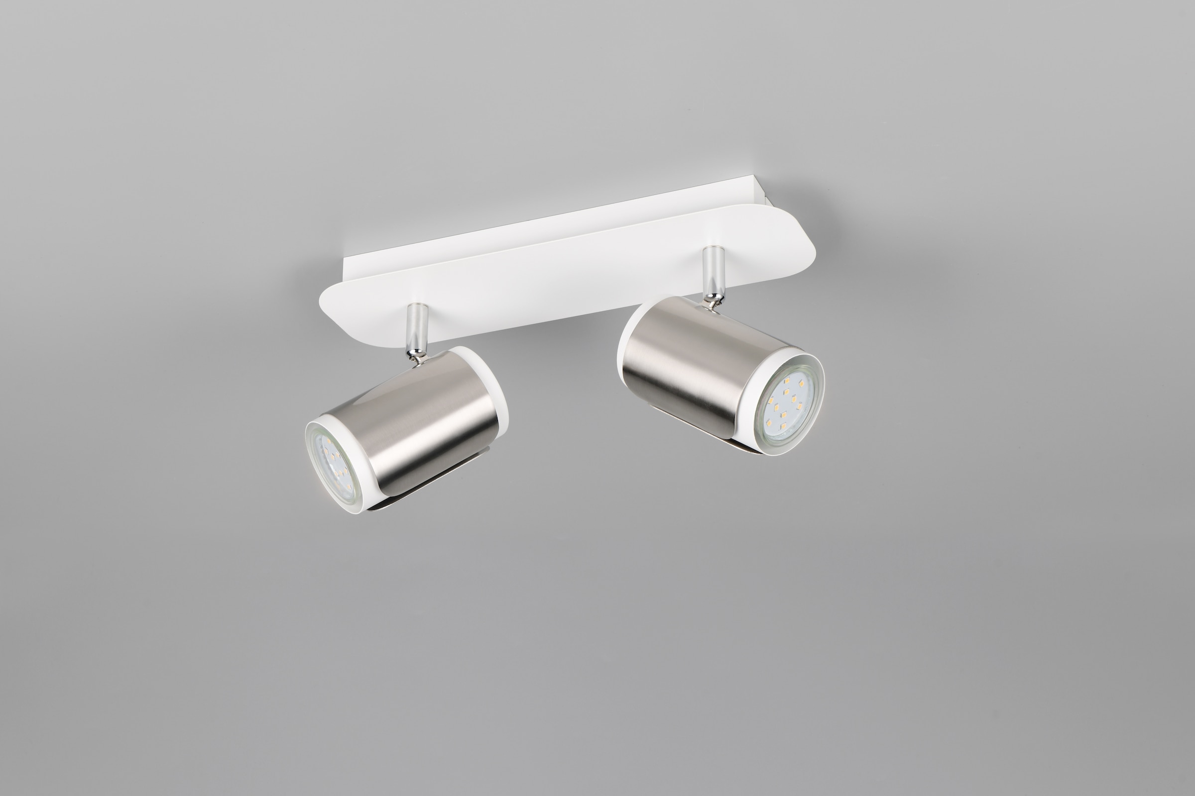 TRIO Leuchten Deckenstrahler »GILLAN, Spot 2-flammig, exkl 2x GU10 max 10W, 30x16x12 cm (B/H/T)«, 2 flammig, Leuchtmittel GU10 | Leuchtmittel wechselbar, als Wandstrahler oder Deckenstrahler montierbar, Spots schwenkbar