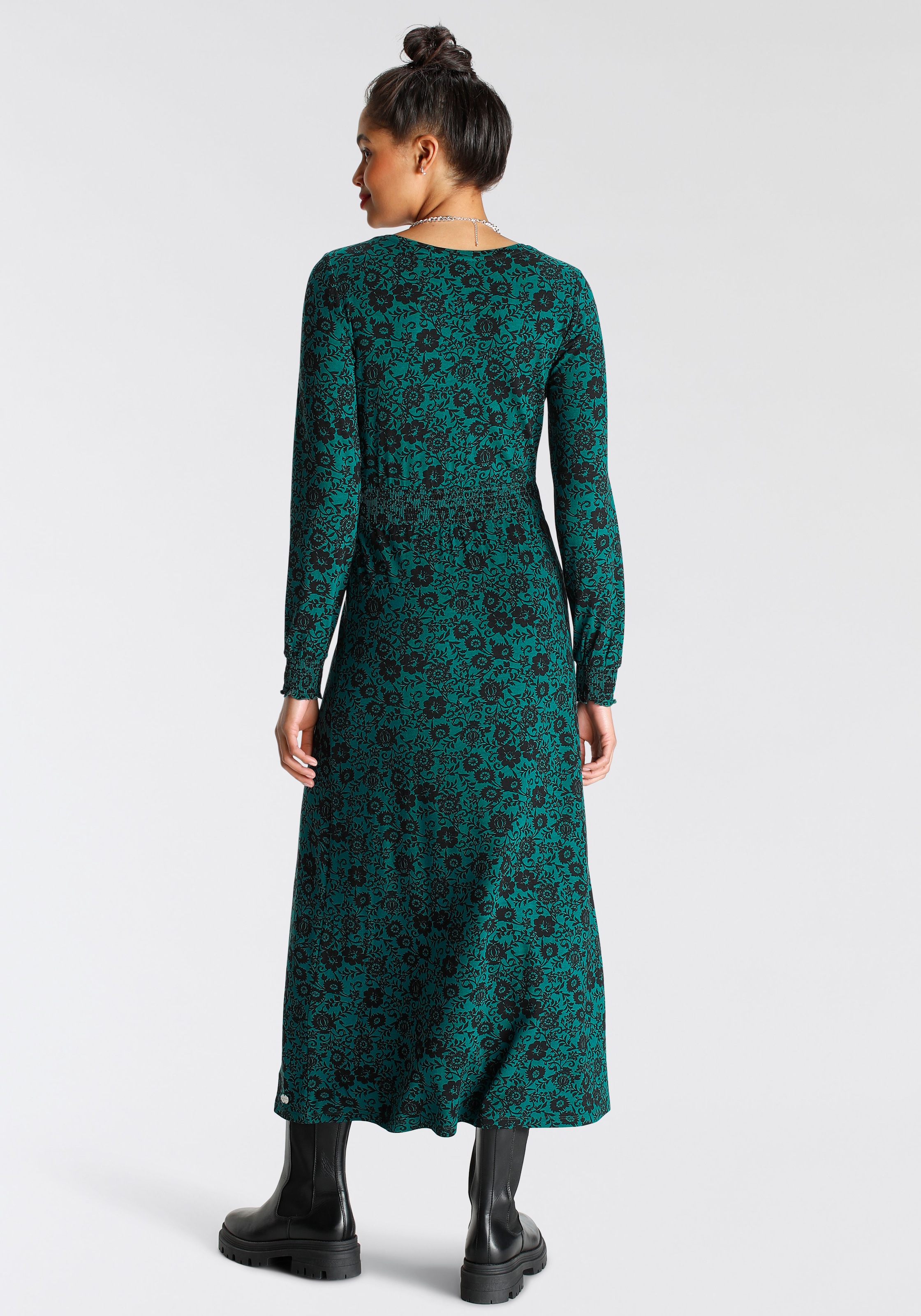 Tamaris Maxikleid aus Jersey-Material, für Casualmode und Herbstmode, femin günstig online kaufen