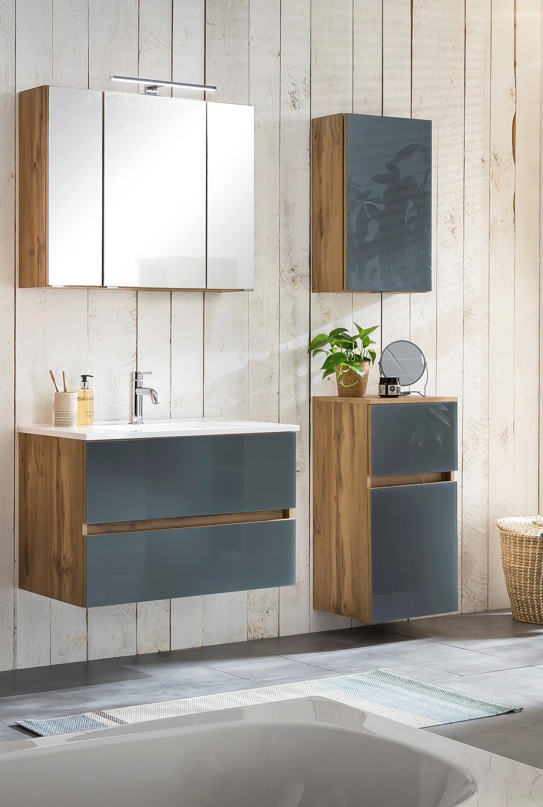 welltime Badezimmer-Set »Horki«, (Set, 4 St.), Breite 120 cm