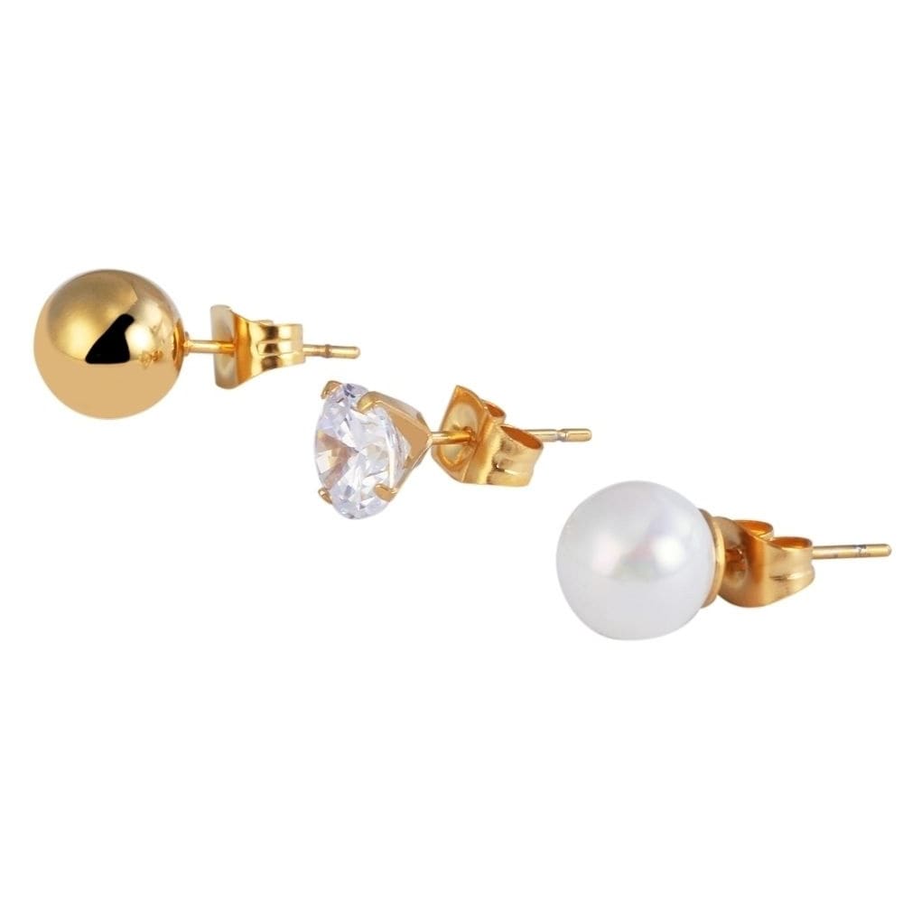 Adelia´s Paar Ohrhänger "Ohrringe – Ohrstecker aus Edelstahl mit Perle" Perfekt als Geschenk zum Jubiläum