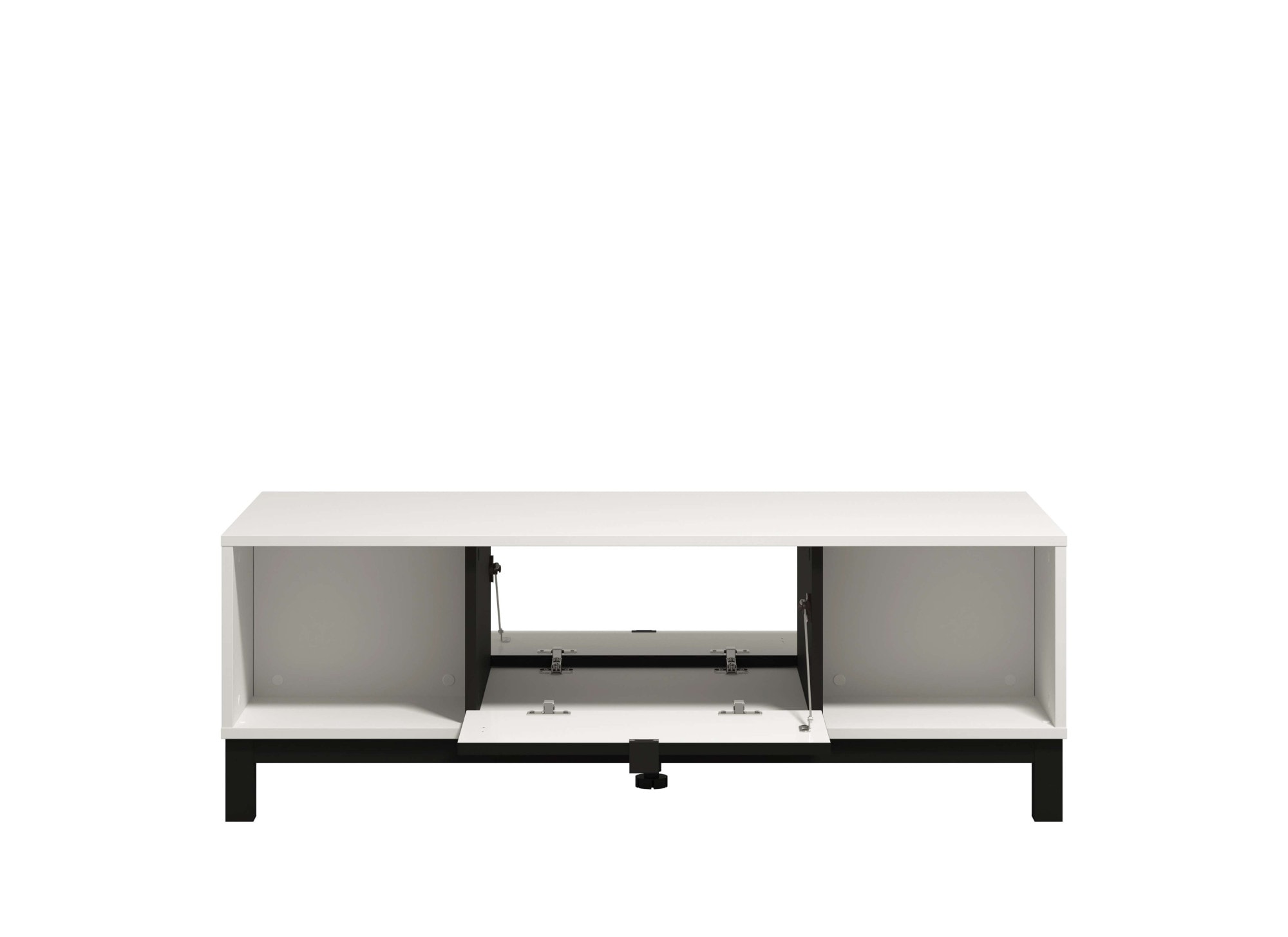 Home affaire Couchtisch »Sarthe, 120 cm, modernes Design mit viel Stauraum«, vier offene Regale und eines mit Türen, Artisan-Eiche