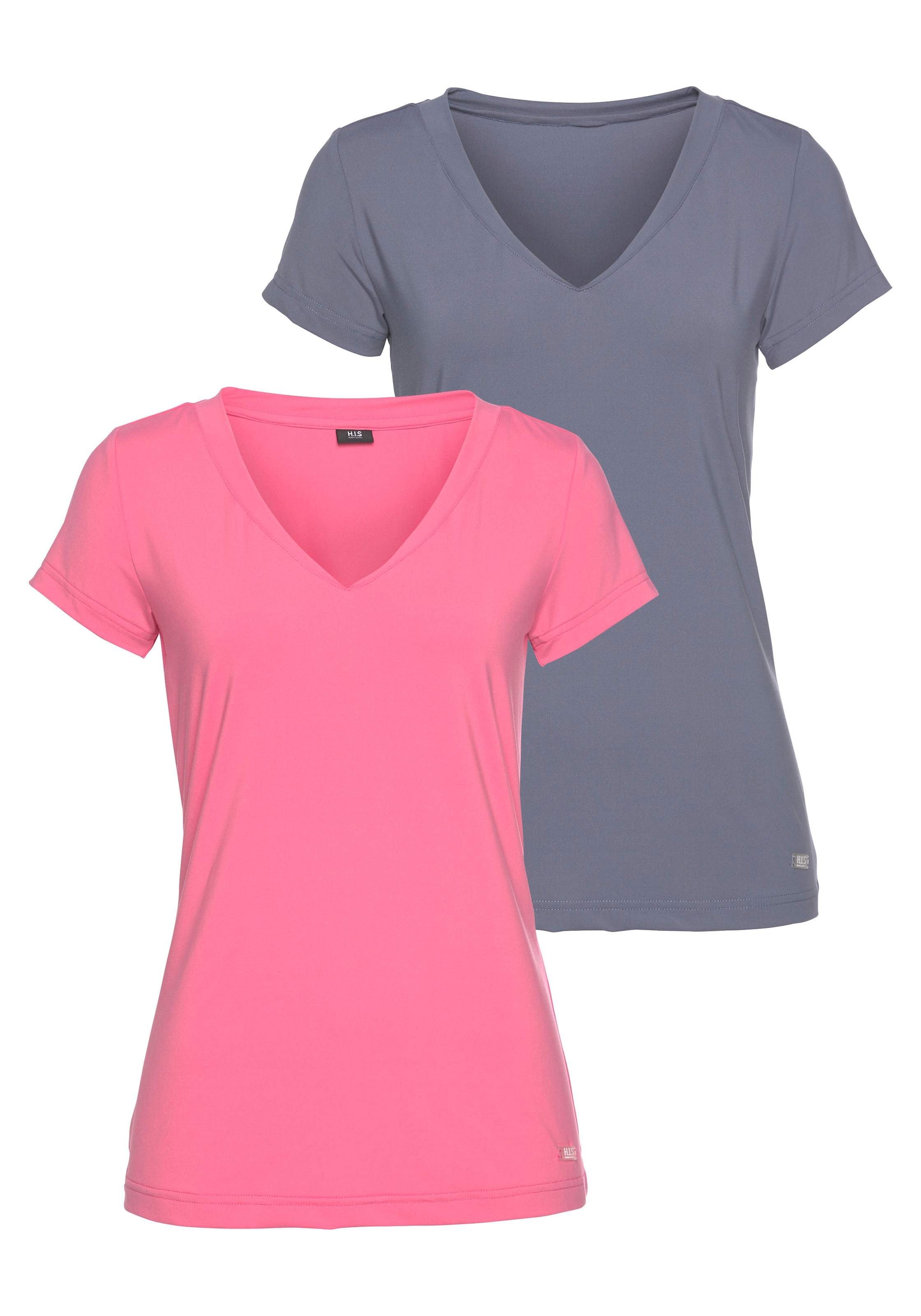 H.I.S Funktionsshirt "Activewear", (2er-Pack), sportlicher Stil, V-Ausschni günstig online kaufen