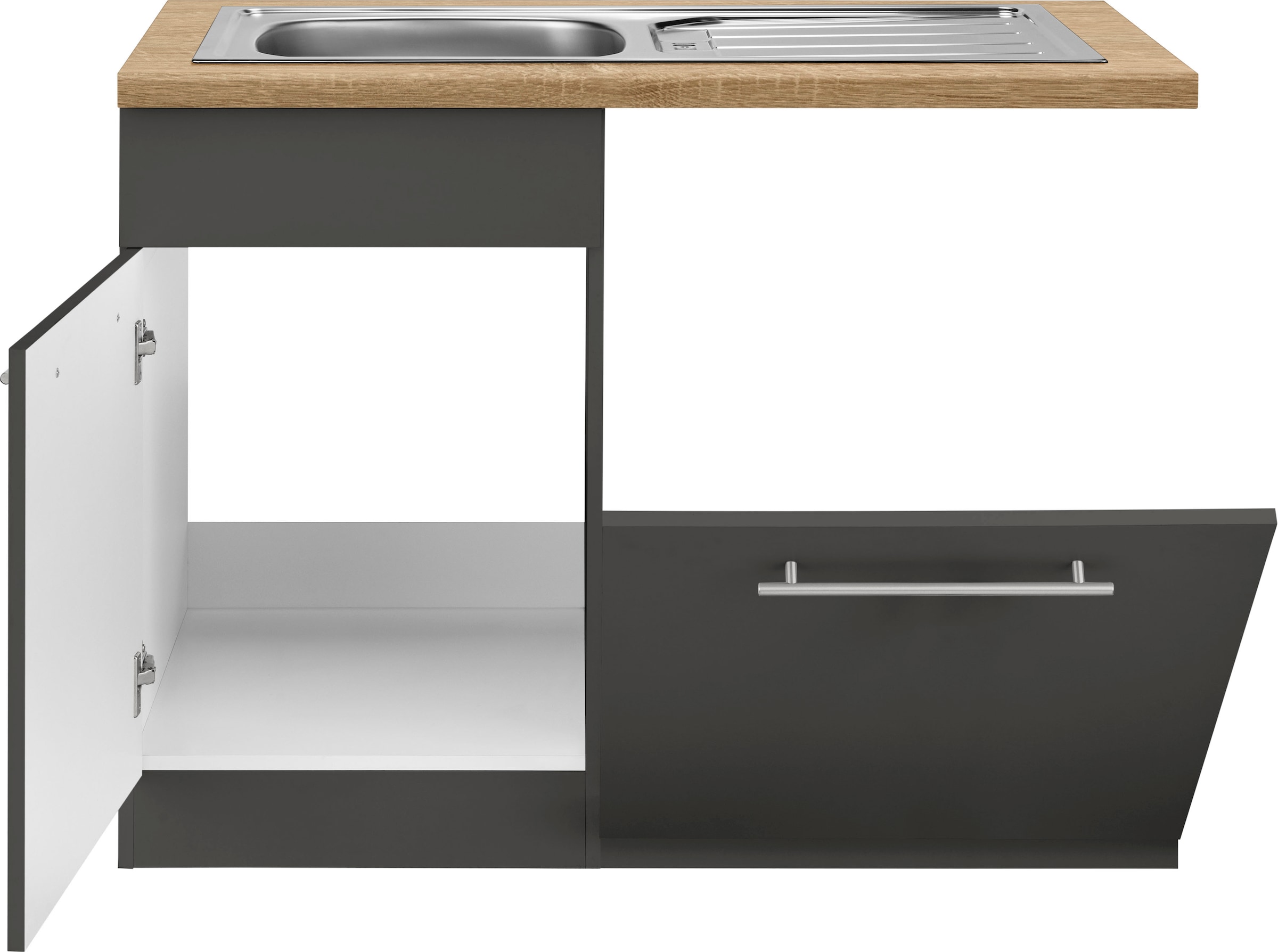 wiho Küchen Spülenschrank »Unna«, 110 cm breit, inkl. Tür/Sockel/Griff für Geschirrspüler
