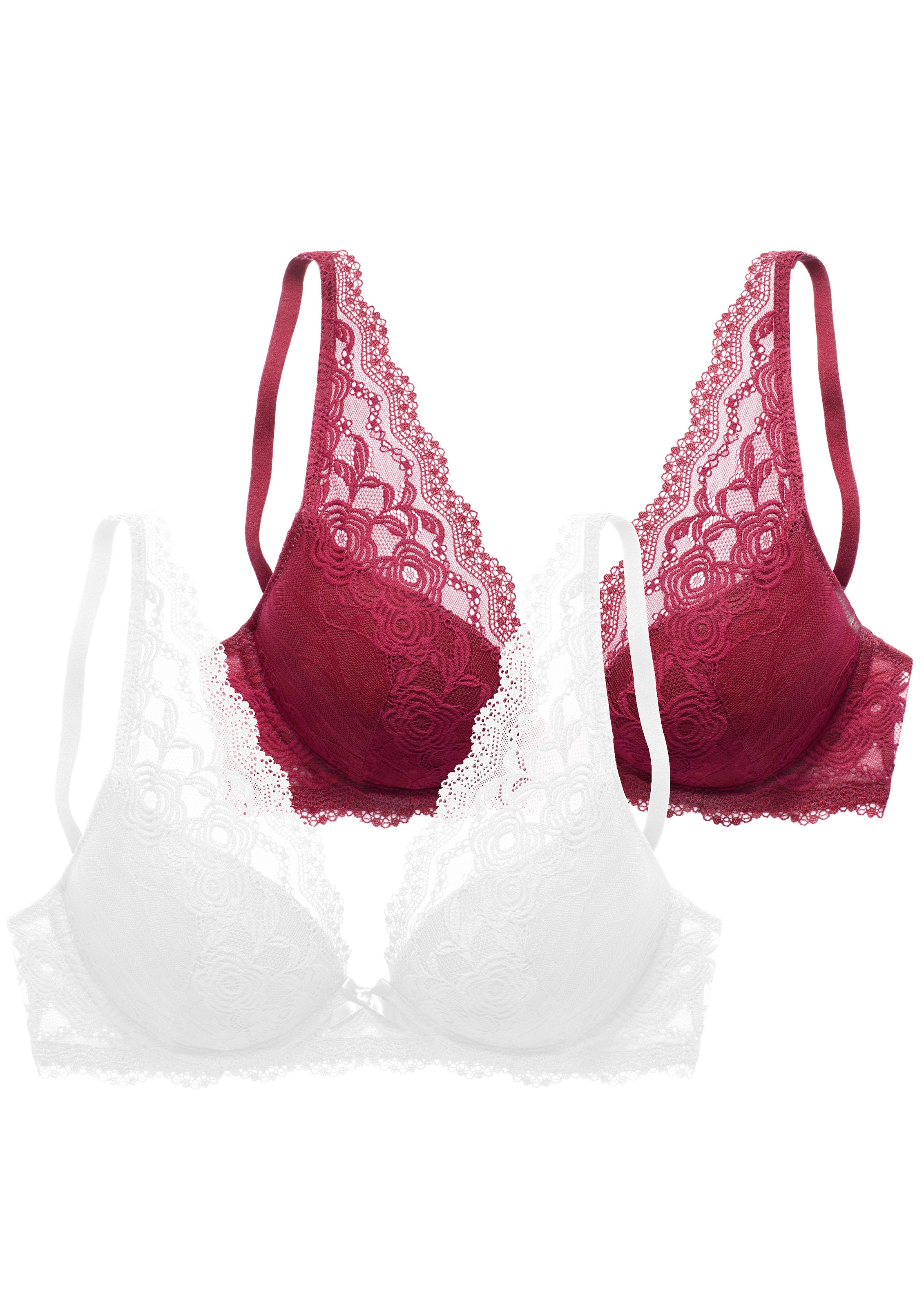 petite fleur Push-up-BH Packung,  mit Bügel, im attraktiven Doppelpack, sexy Dessous