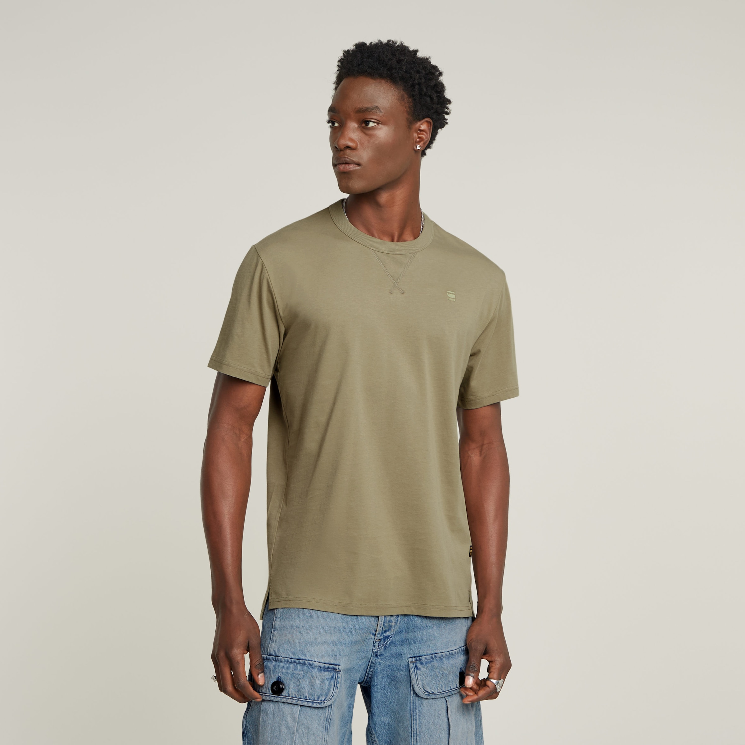 G-STAR T-Shirt "Nifous", Rundhals, mit Rippeinsatz günstig online kaufen