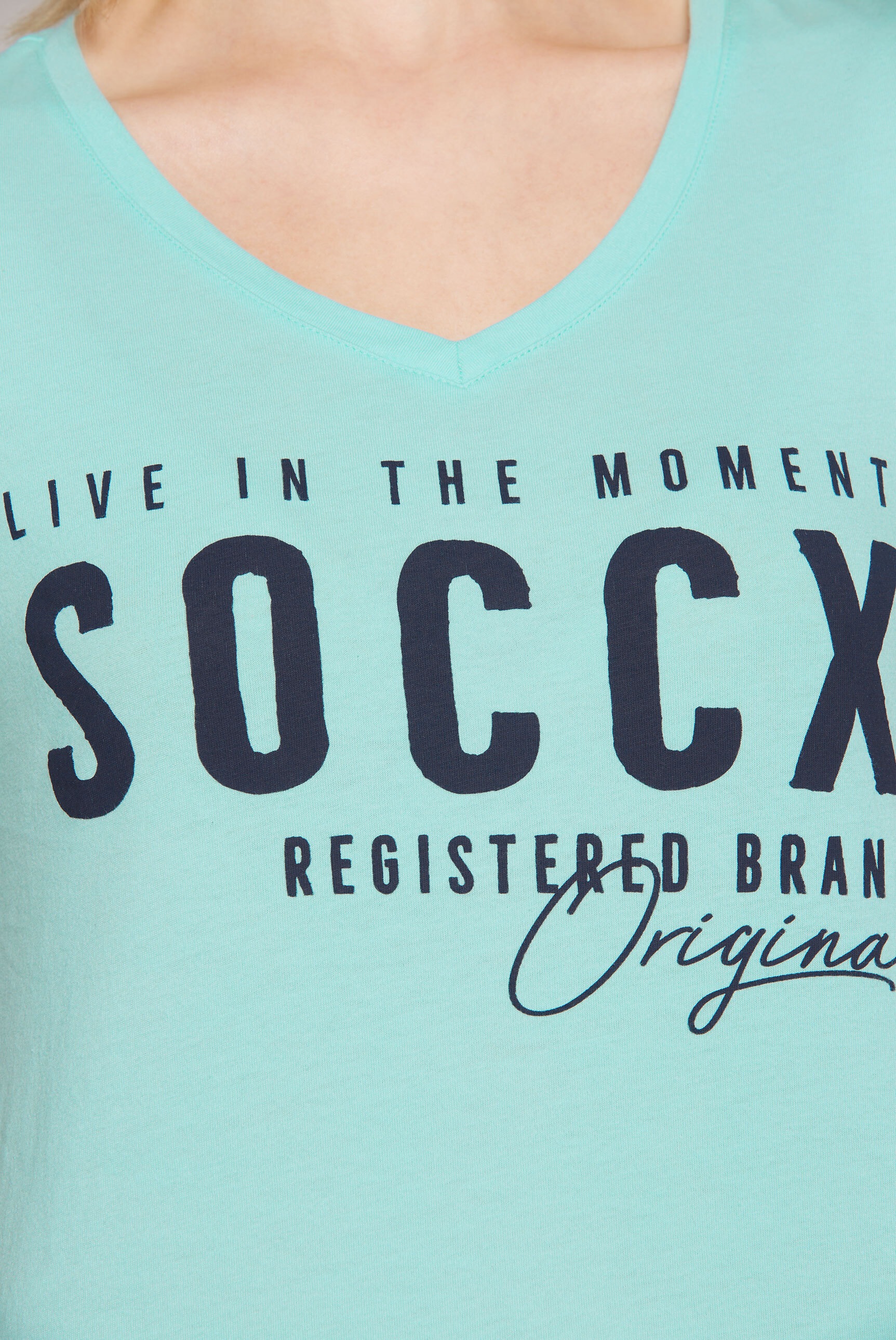 SOCCX V-Shirt, aus Baumwolle