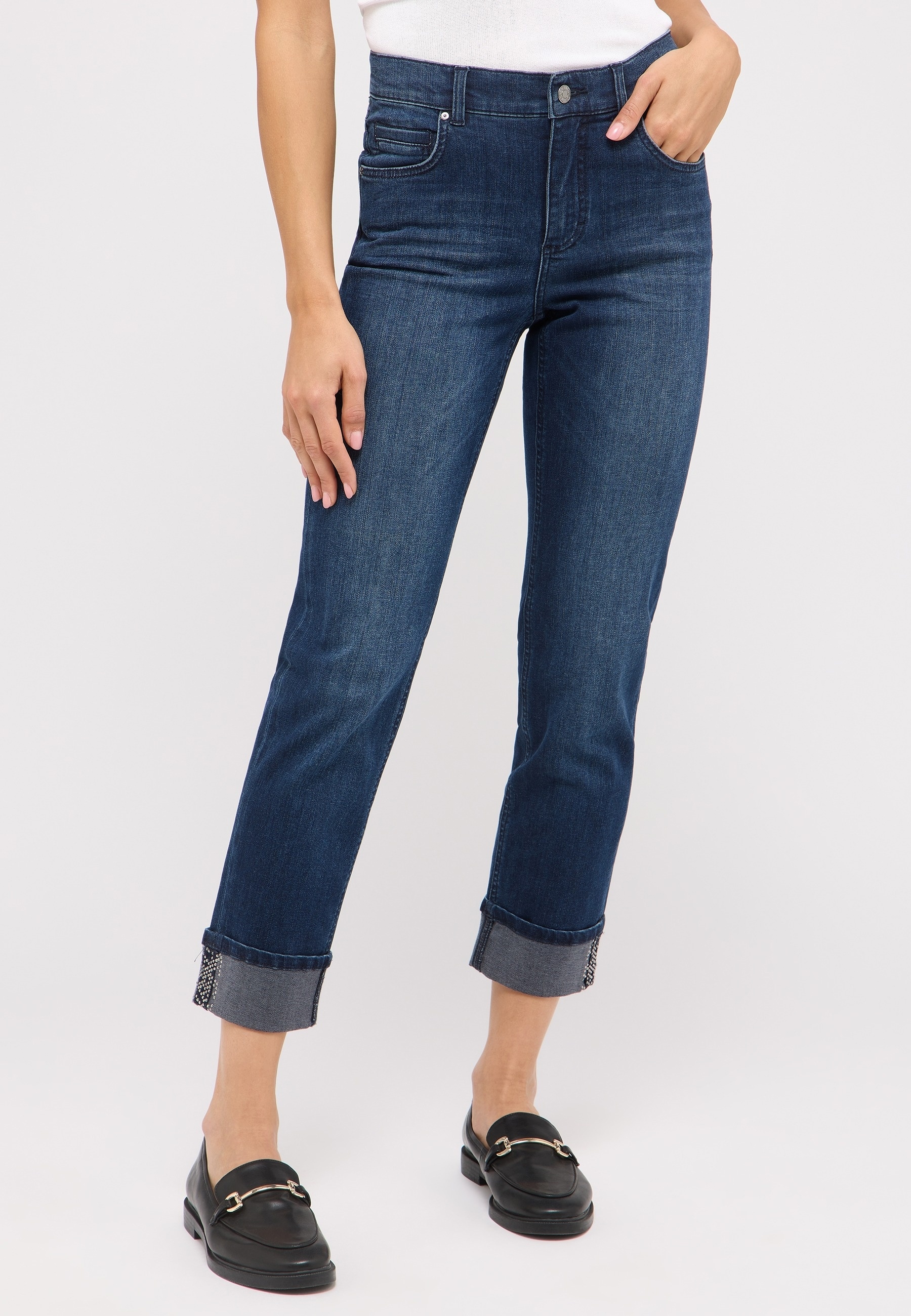 ANGELS 7/8-Jeans "CICI CROP GLAM", mit Schmucksteinchen veredelt günstig online kaufen