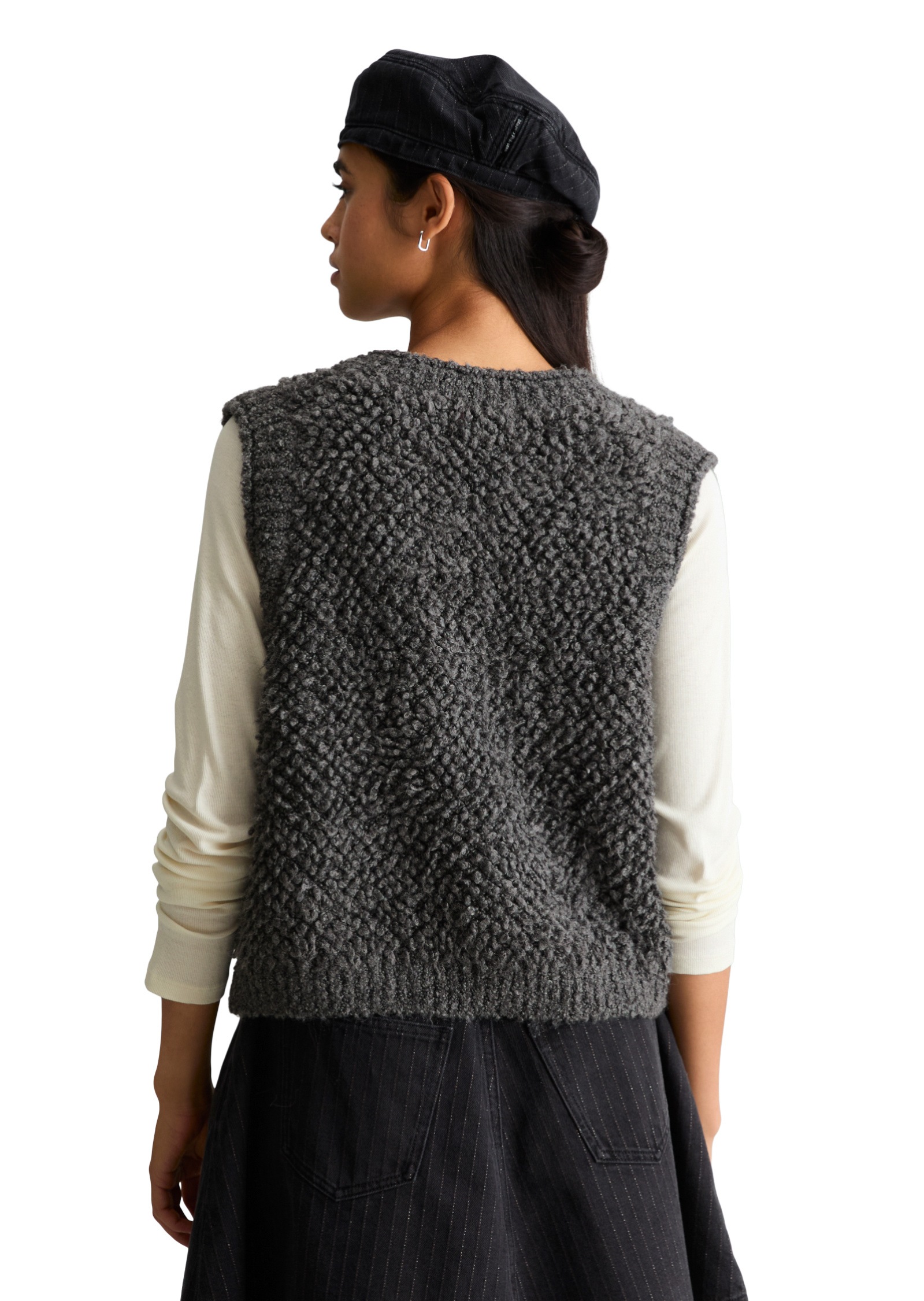 Marc O'Polo DENIM Strickweste »aus Baumwolle-Schurwolle-Viskose-Mix«