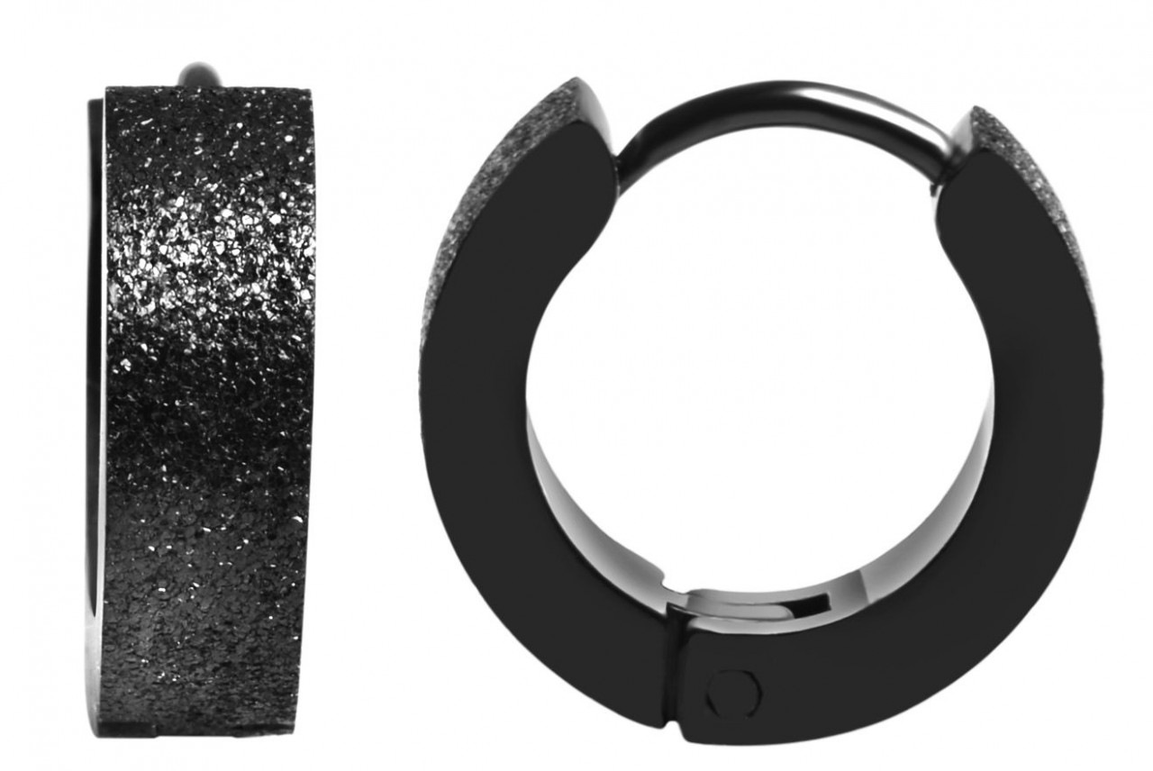 Paar Creolen ADELIA´S "Damen Creolen aus mattem Edelstahl Ø 9 mm", silber, Ohrringe, Damen, Damen, Edelstahl
