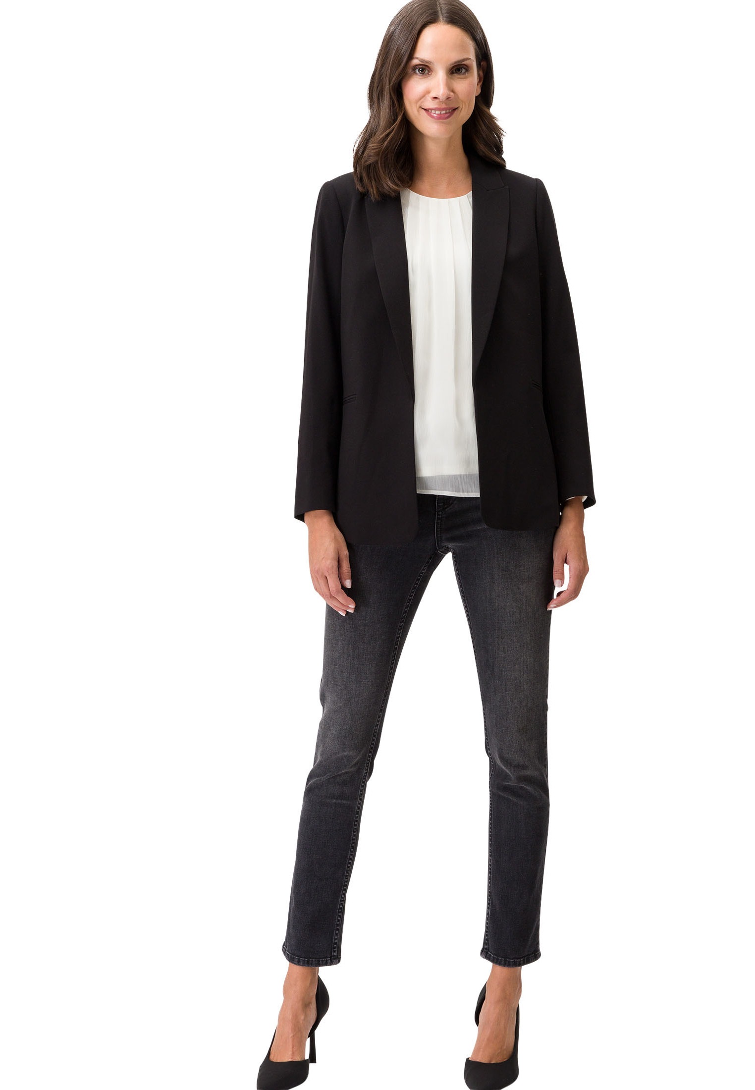 Zero Shirtbluse »zero Blusenshirt mit Falten«
