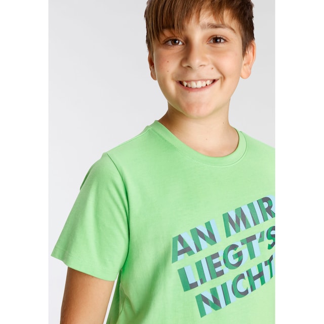 KIDSWORLD T-Shirt »AN MIR LIEGT´S NICHT«, Spruch online kaufen | BAUR