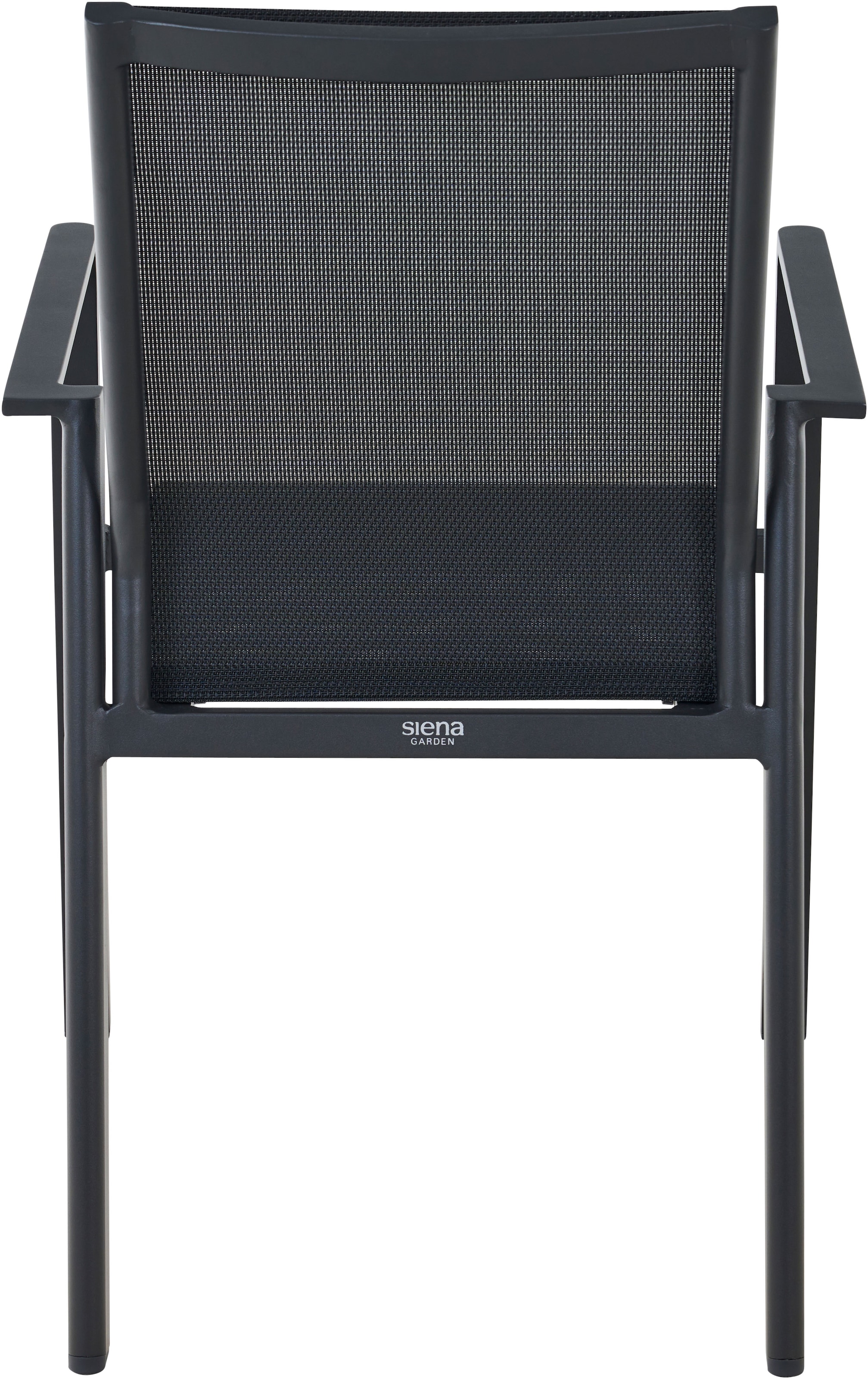 Siena Garden Gartensessel »BOLOGNA Stapelsessel, anthrazit« Aluminiumgestell, Ranotex® Bezug