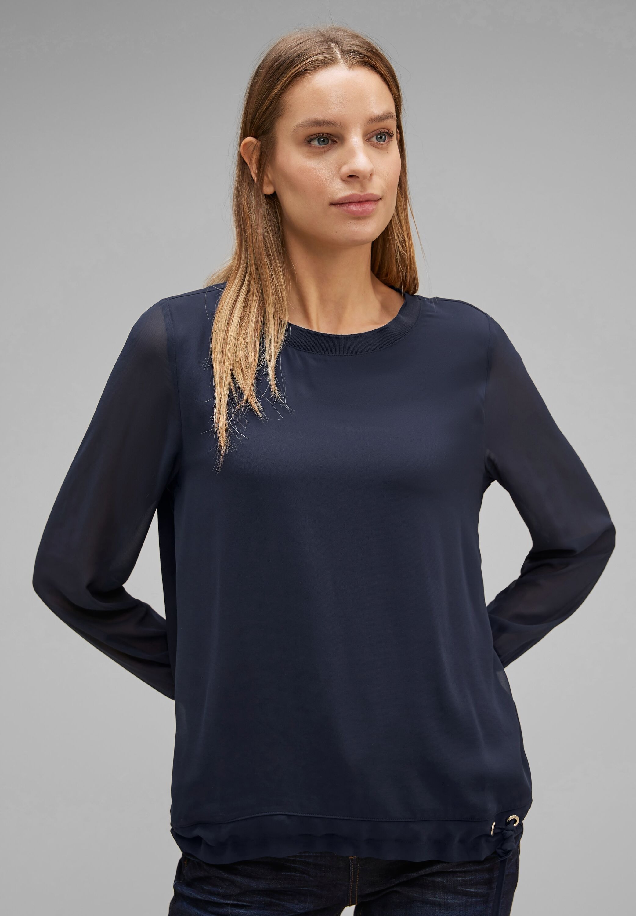 STREET ONE bestellen für BAUR Langarmshirt, | mit Rundhalsausschnitt