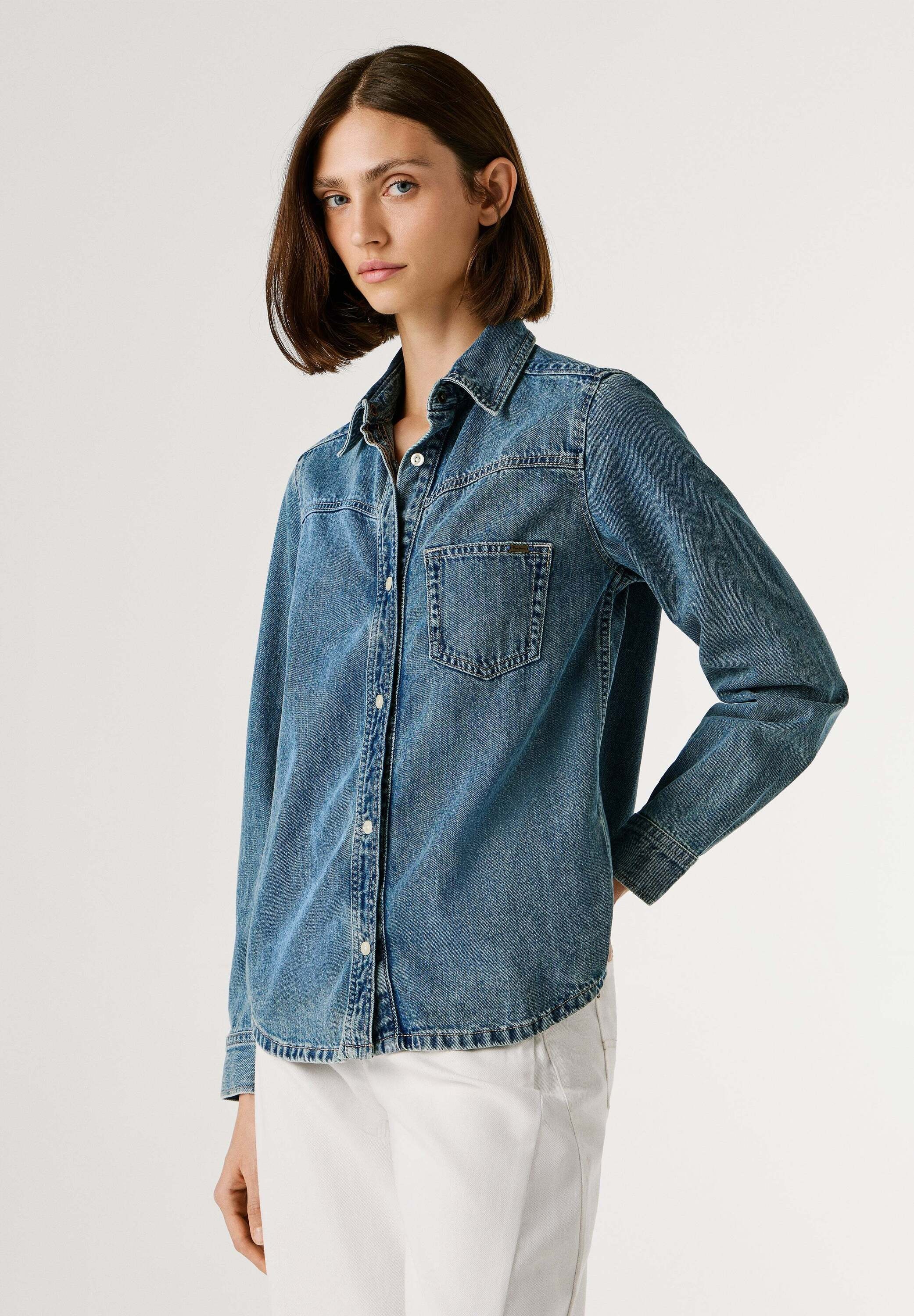 Pepe Jeans Funktionsshirt »shirt AUTHENTIC DENIM SHIRT ODILE«