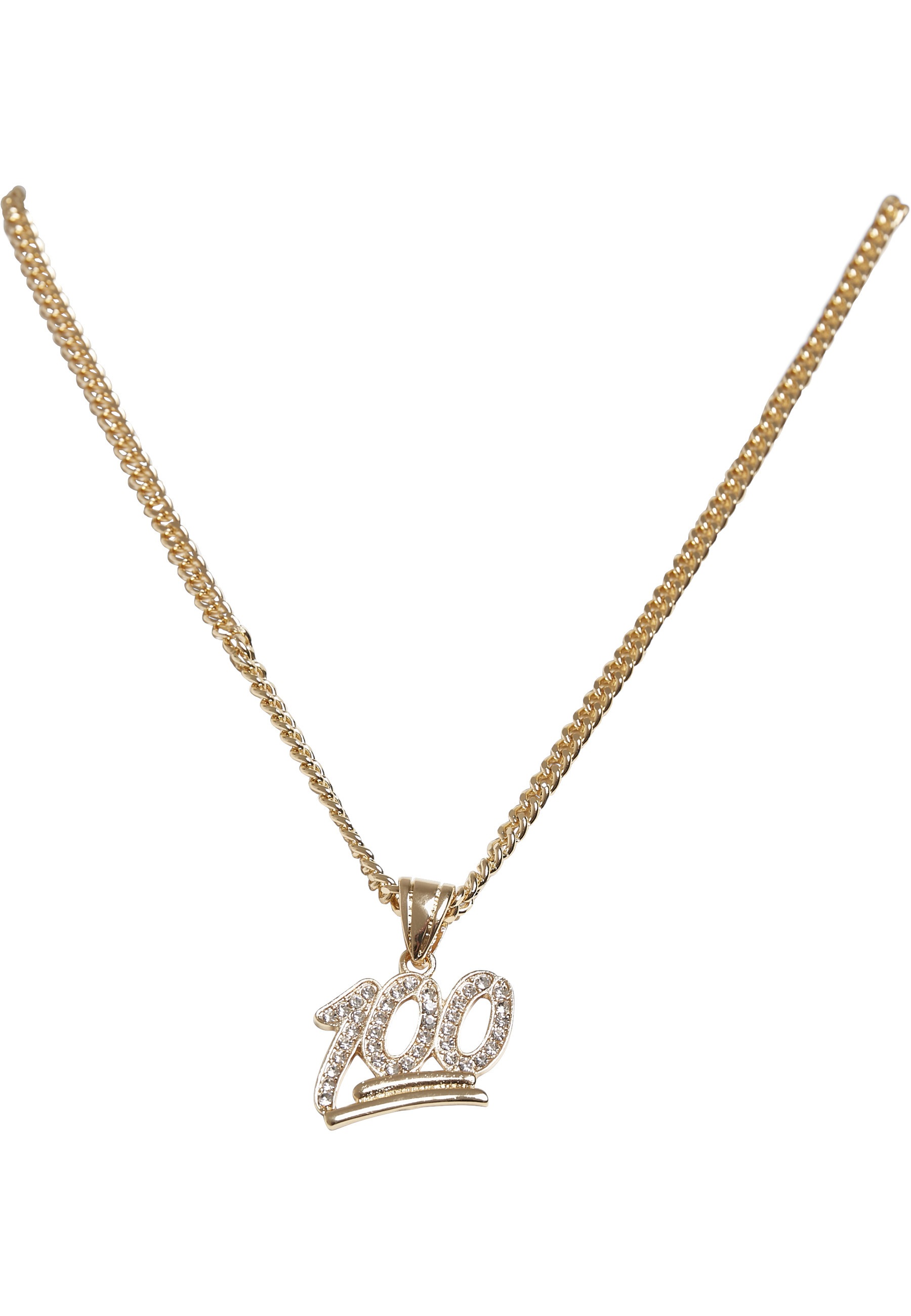 URBAN CLASSICS Damen Edelstahlkette "Urban Classics Unisex One Hundred Diamond Necklace", onesize, Zink, gold, Zink, Halsketten