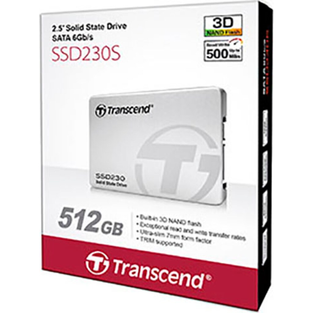 Transcend interne SSD »SSD230S 512GB«, 2,5 Zoll, Anschluss SATA III