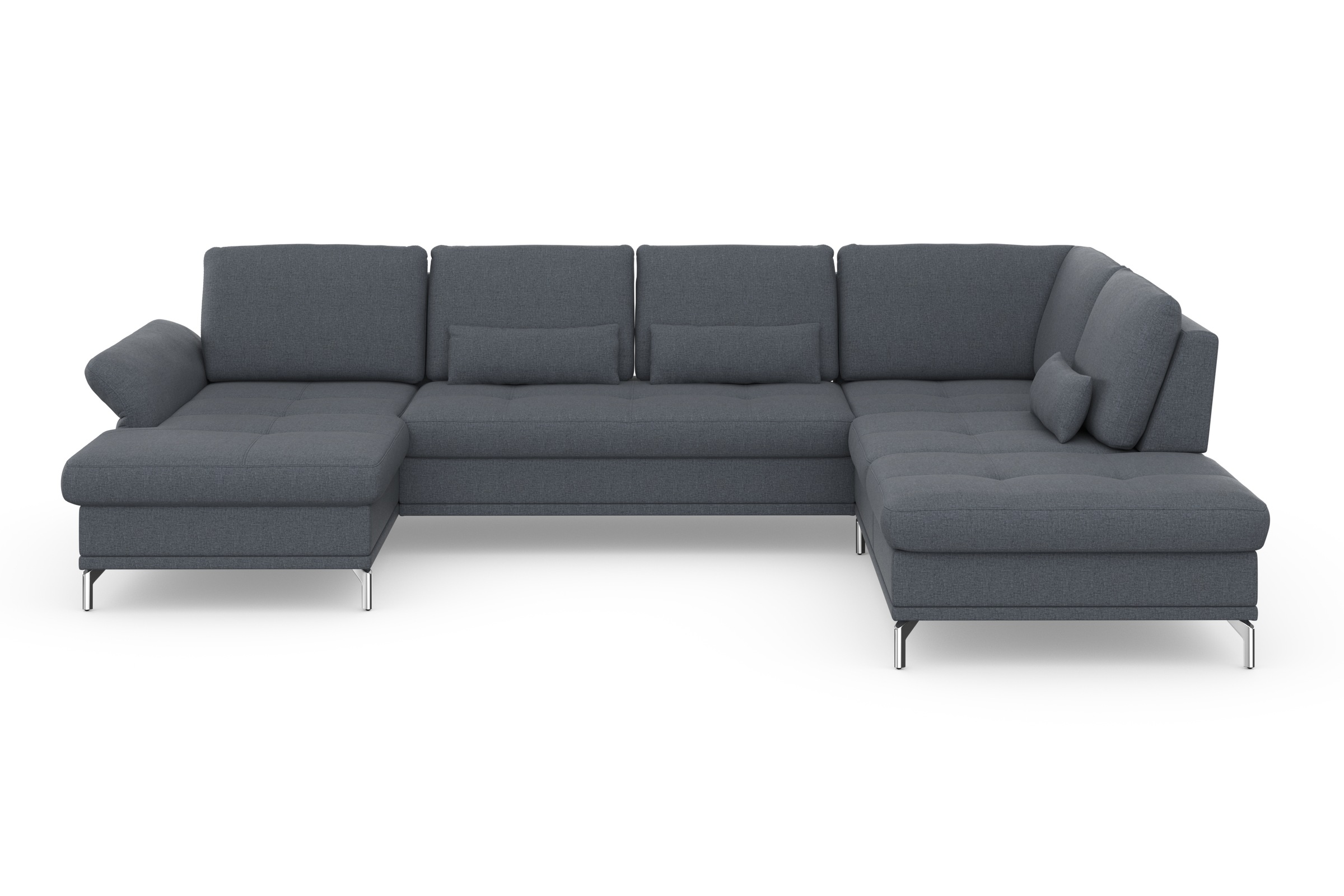 Home affaire Wohnlandschaft "Palm Beach U-Form" Federkern, mit Sitztiefenve günstig online kaufen