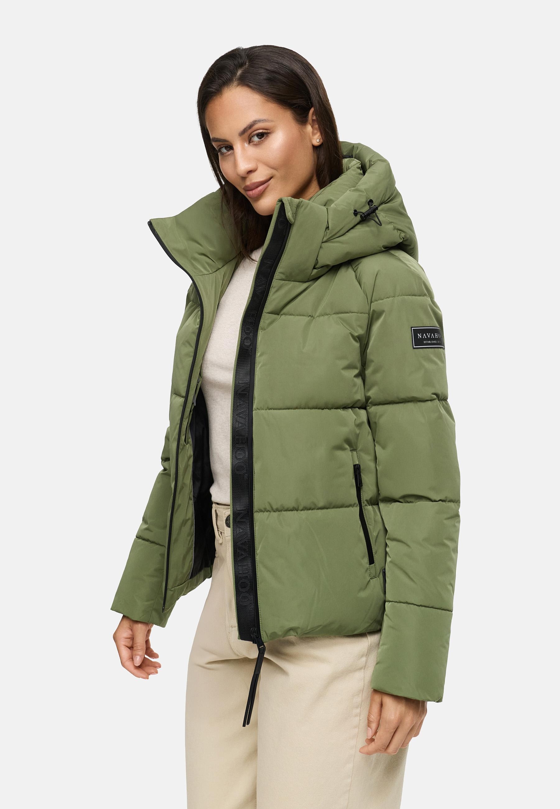 Navahoo Steppjacke »Frostherz XIV«, mit Kapuze, Kurze gesteppte Damen Winterjacke mit abnehmbarer Kapuze