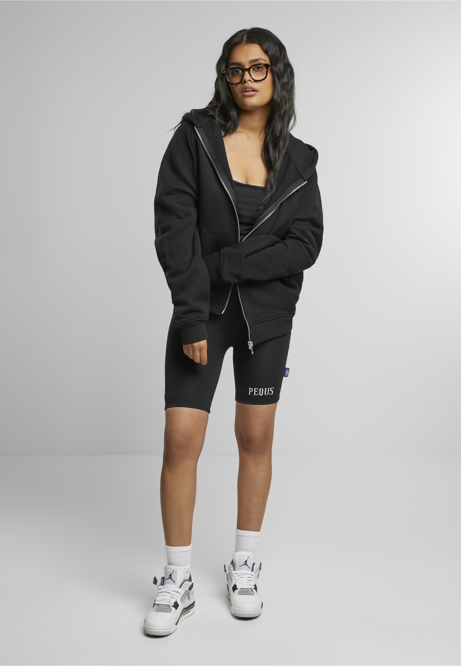 PEQUS Sweatjacke »PEQUS PEQUS Rhinestone Art Gallery Zip-Hoodie«