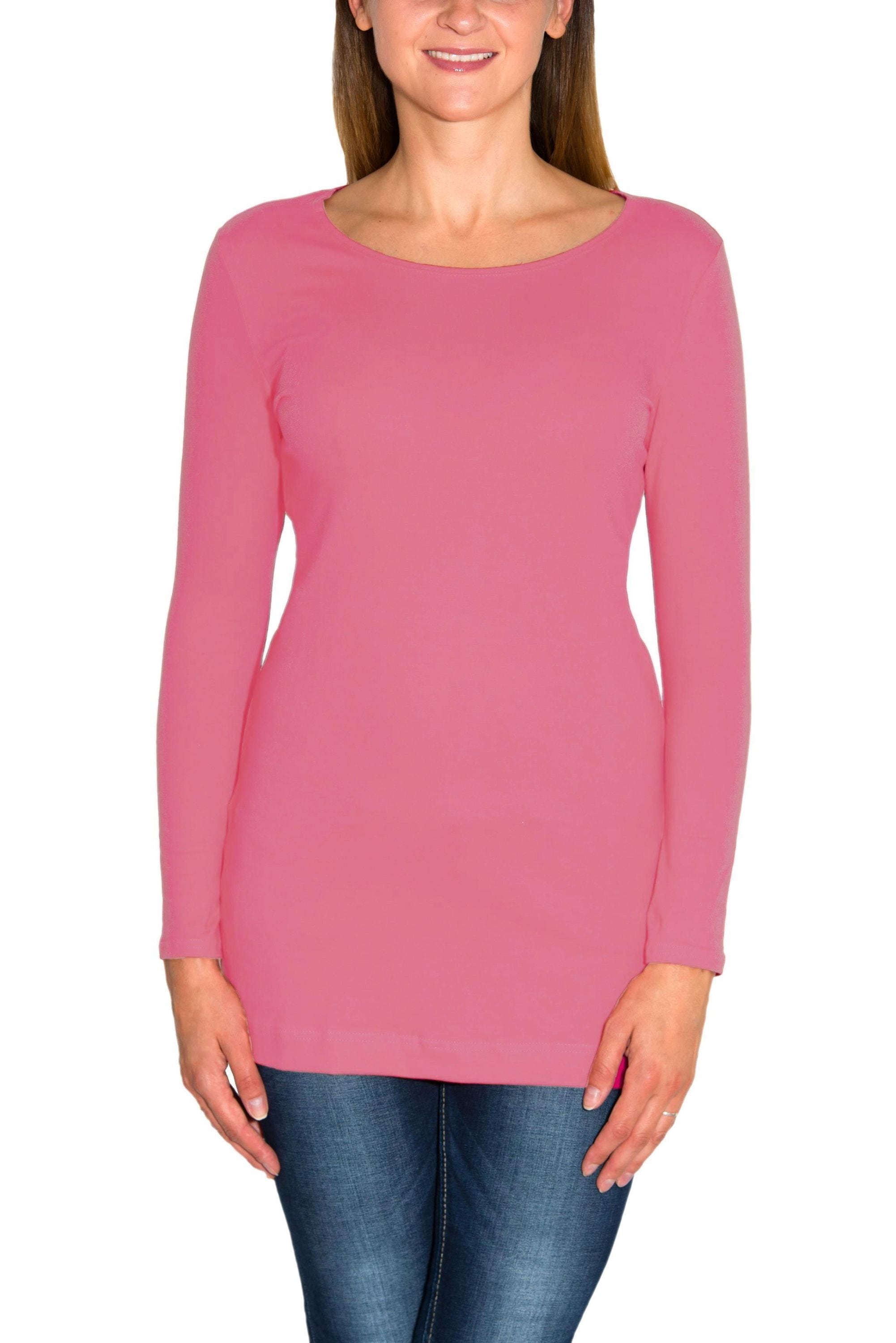 ALKATO Langarmshirt "Damenshirt Alkato Damen Langarm Longshirt Langarmshirt"