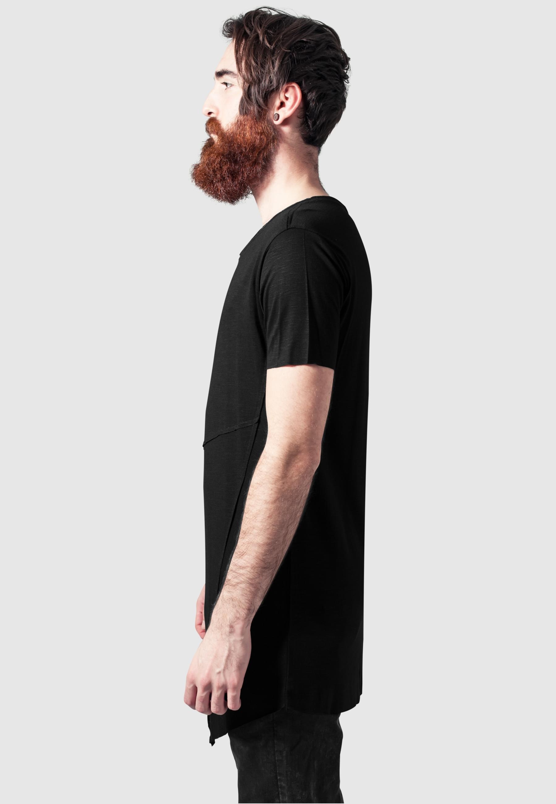 URBAN CLASSICS T-Shirt »Urban Classics Herren Long Open Edge Front Zip Tee«, (1 tlg.)