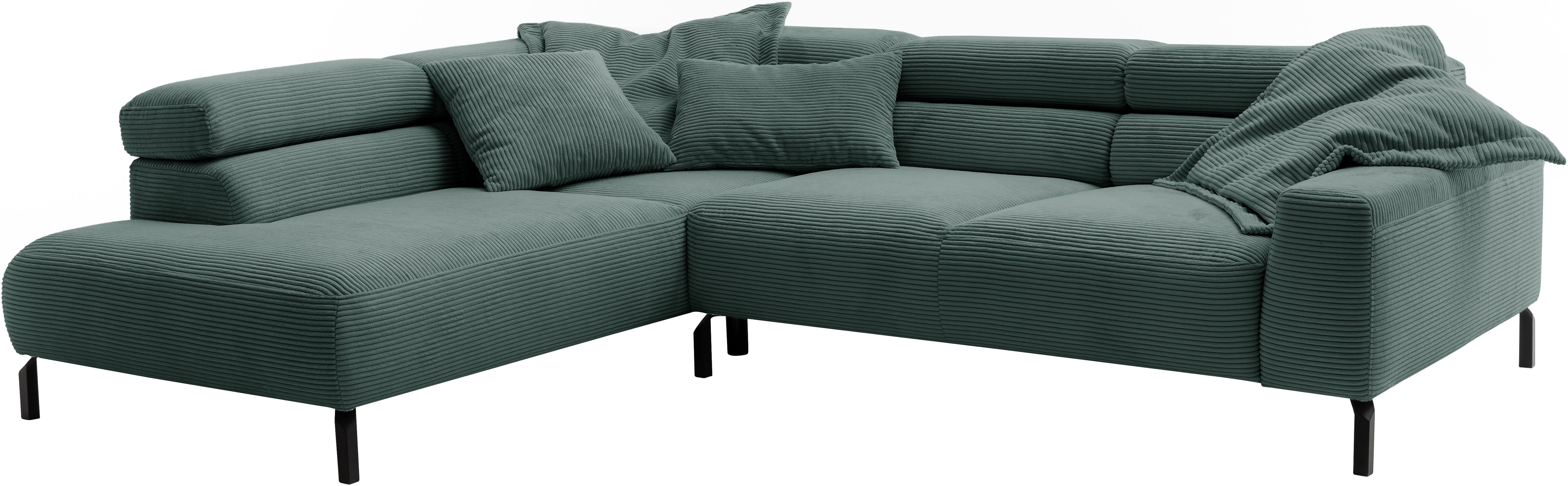 Thumbnail - Places of Style Ecksofa "Antonelli, L-Form, inkl. Kopfteilverstellung, Breite 276 cm", ohne Sitztiefenverstellung, in Co...