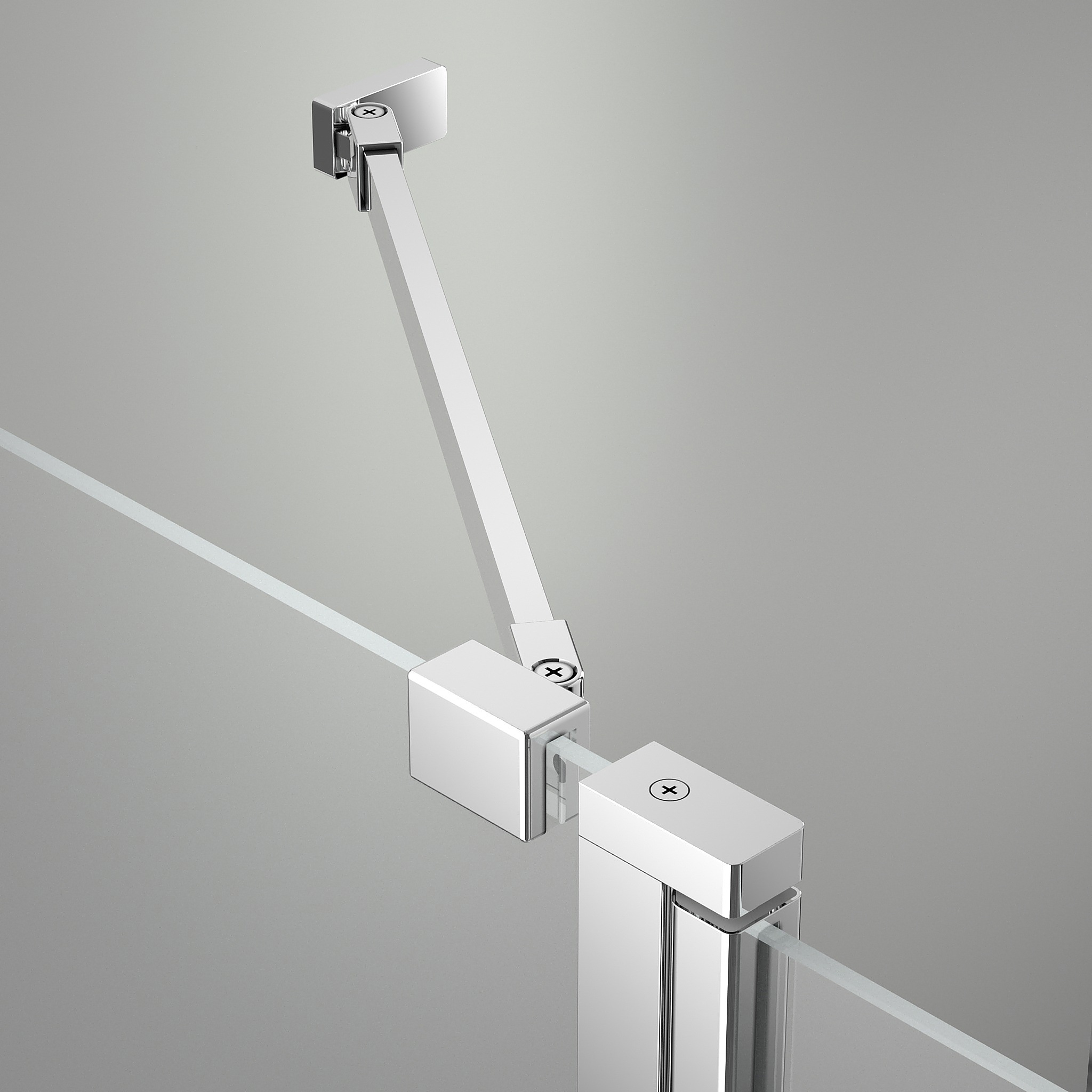 Marwell Eckdusche »Neptun II« Glasdusche mit Eckeinstieg und Drehtür