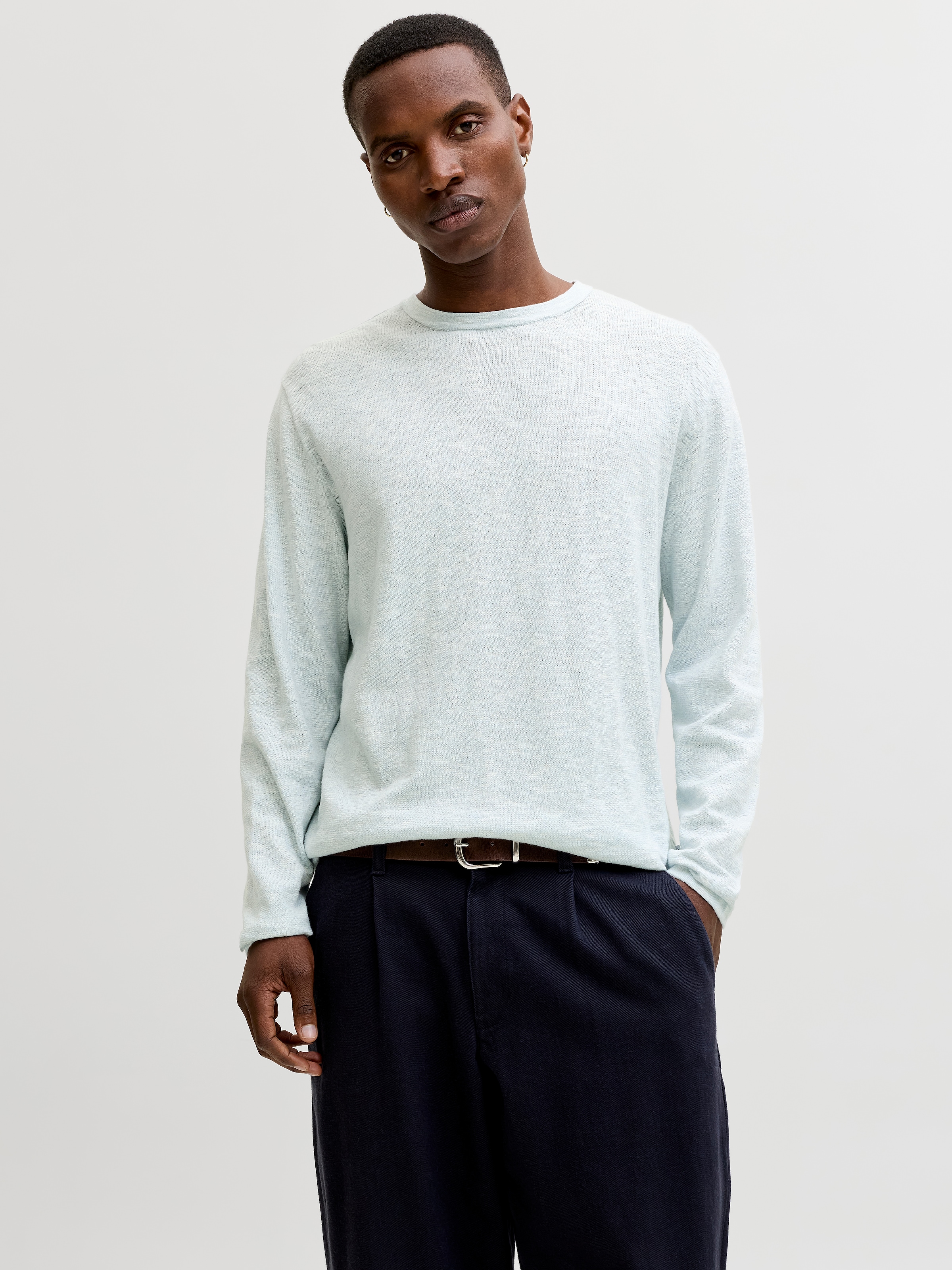 Jack & Jones "JJESUMMER KNIT CREW NECK SN" mit Rundhalsausschnitt