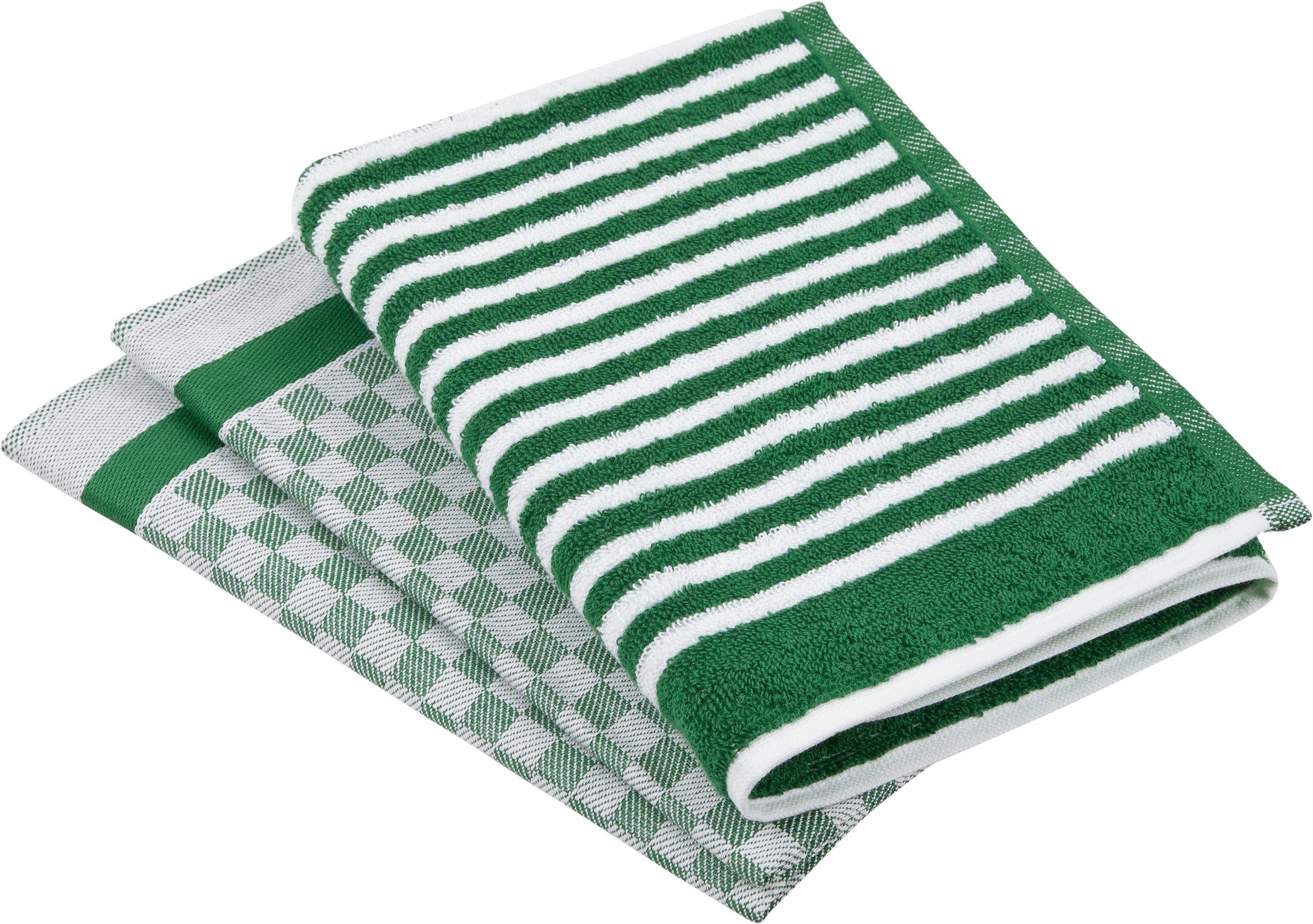 ROSS Geschirrtuch "Exclusiv" 1x Küchen-Frottiertuch (Streifen) und 2 Geschi günstig online kaufen