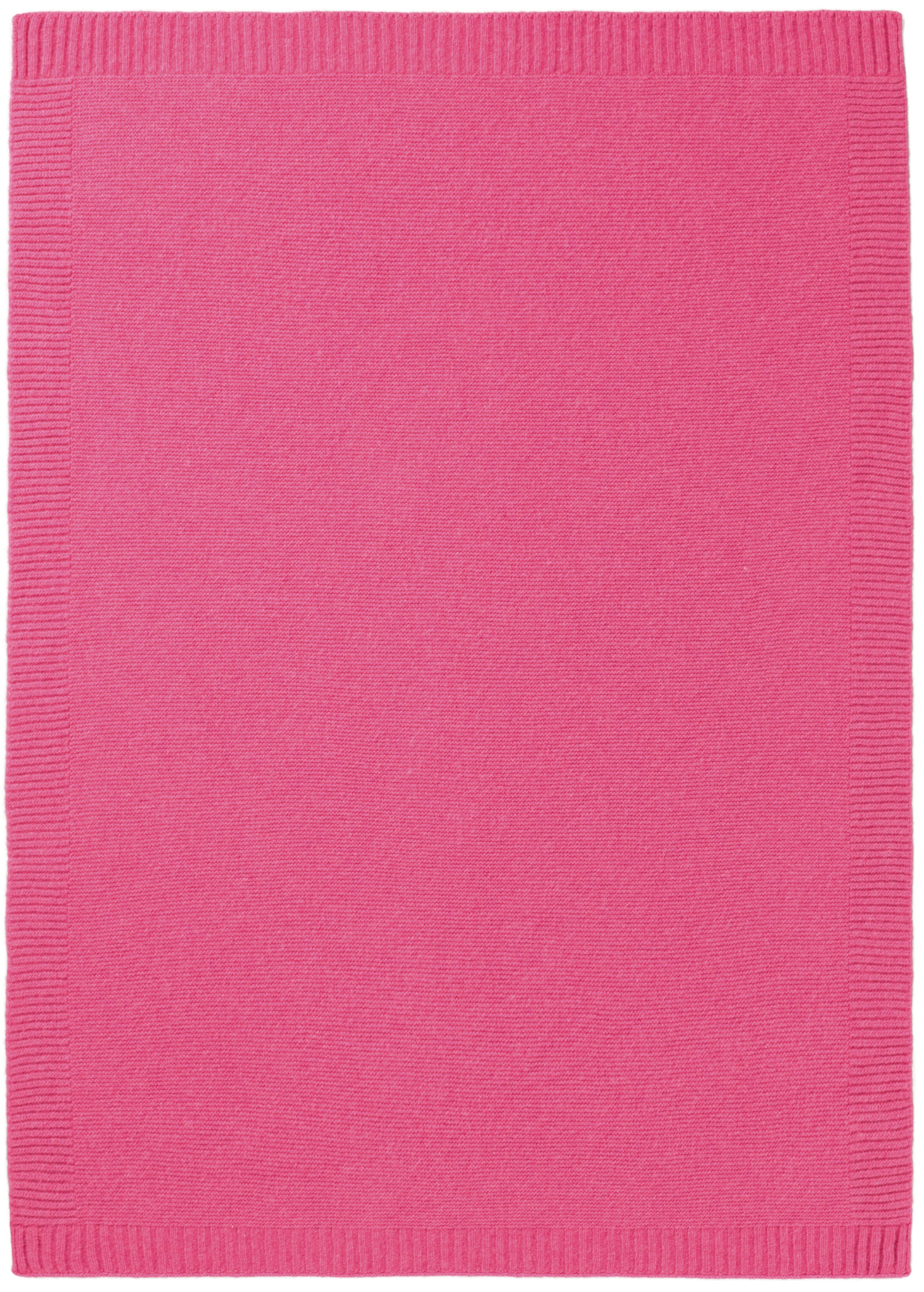 Biederlack Babydecke "Babydecke Wool Knit" 75 x 100, mit kontrastfarbigem P günstig online kaufen