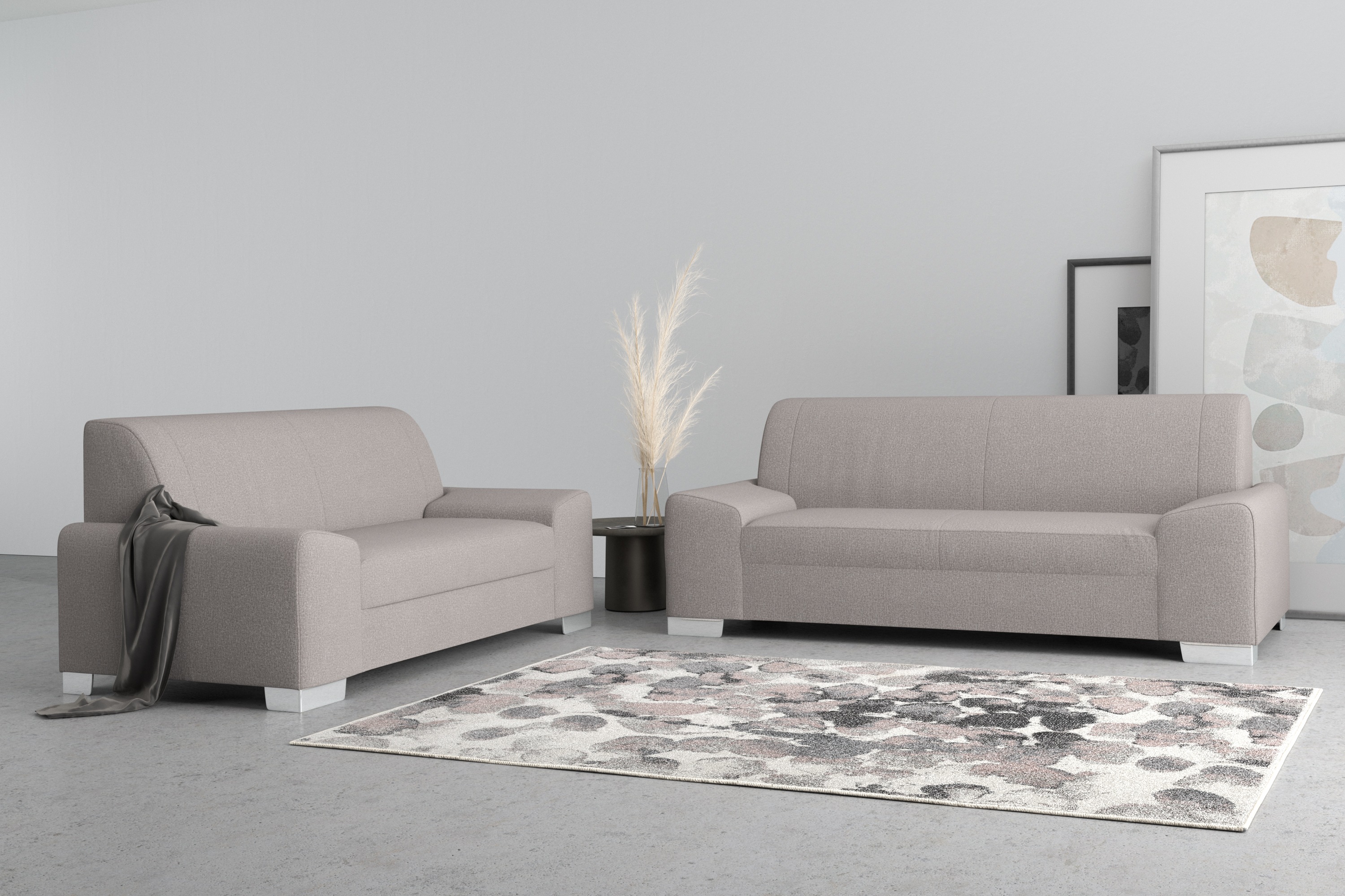 Thumbnail - DOMO collection 2-Sitzer "Anzio in kubischer Formensprache, flache Armlehnen, Breite 184cm" wahlweise mit Federkern