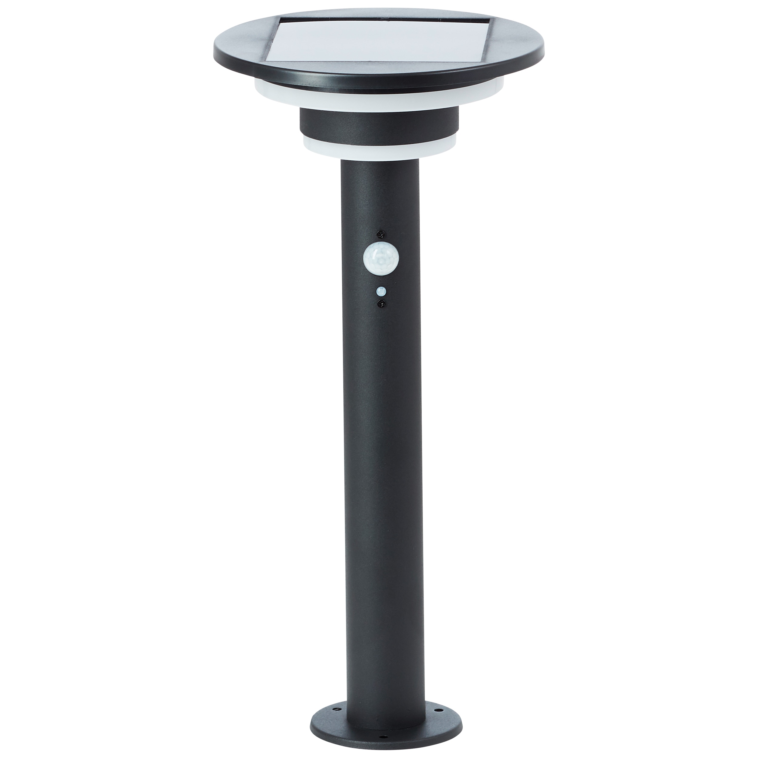 Brilliant LED Sockelleuchte "Garvina" 1 Stk. Warmweiß Solar, 45 cm, 430 lm, 3000 K, Edelstahl, matt schwarz