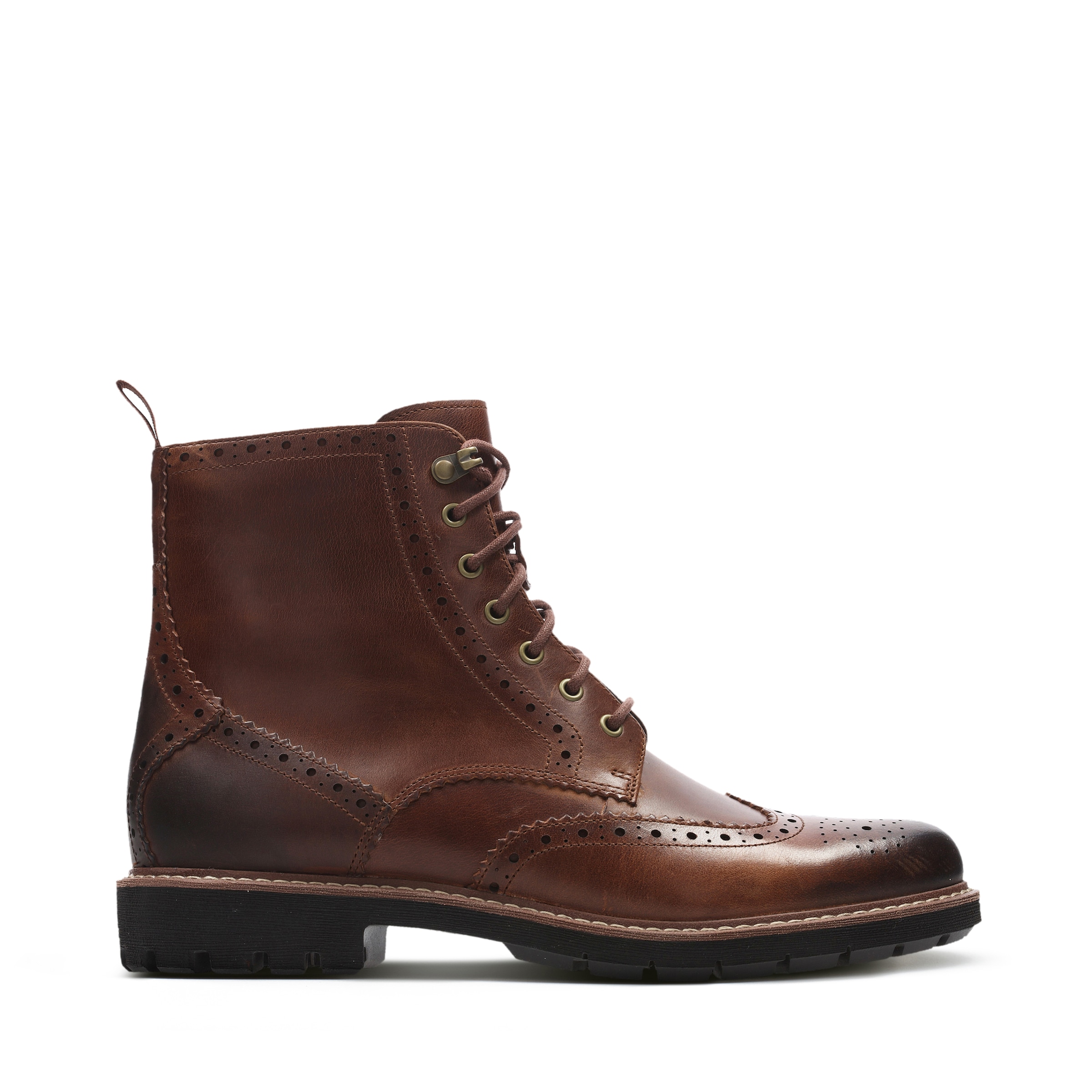 Clarks Schnürstiefel »Batcombe Lord«, Budapester, Brogue, Business Stiefel mit Lyralochung