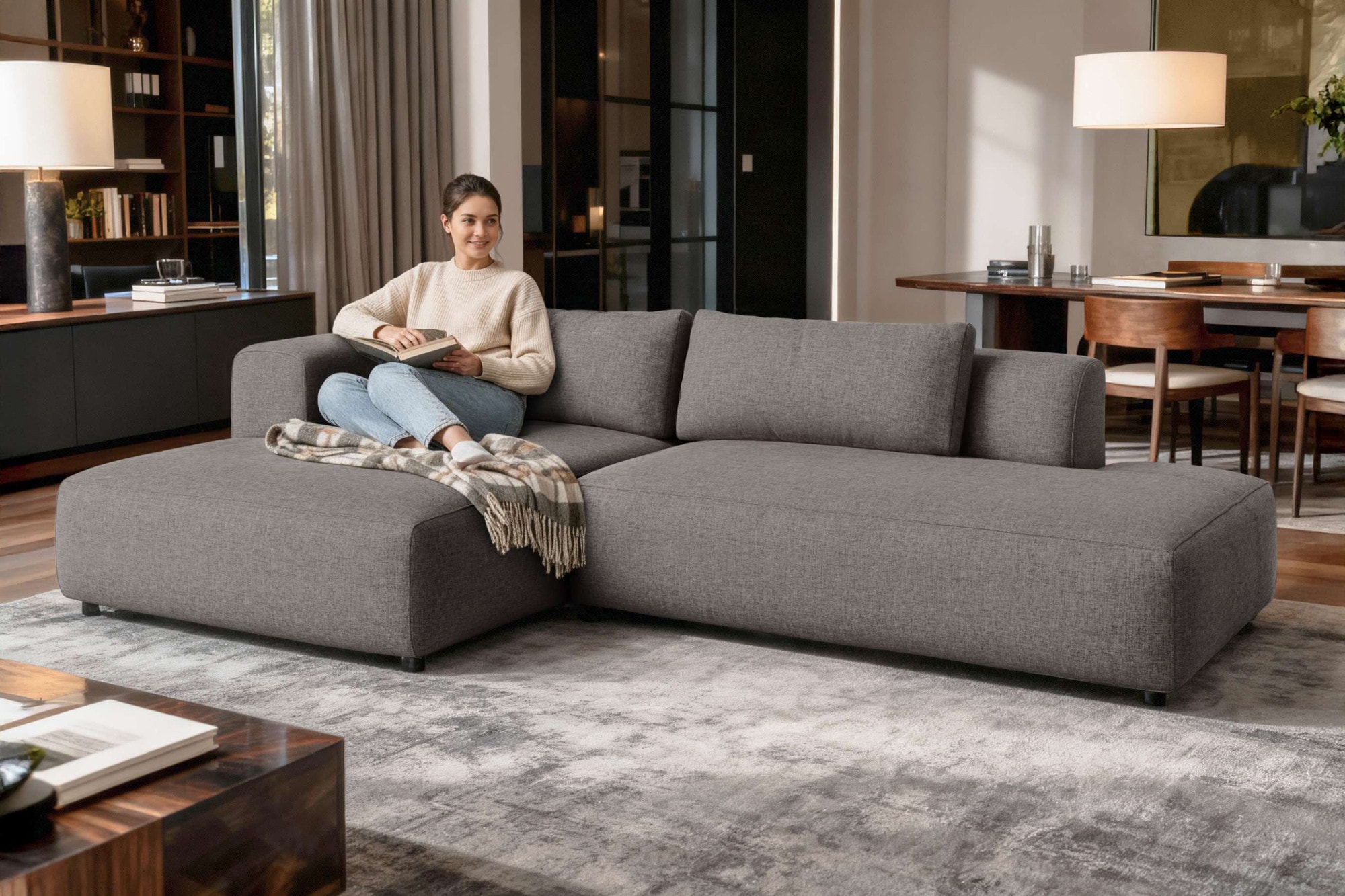 OTTO home Ecksofa "TIARRA Design-Sofa mit Ottomane recht/links bestellbar, günstig online kaufen