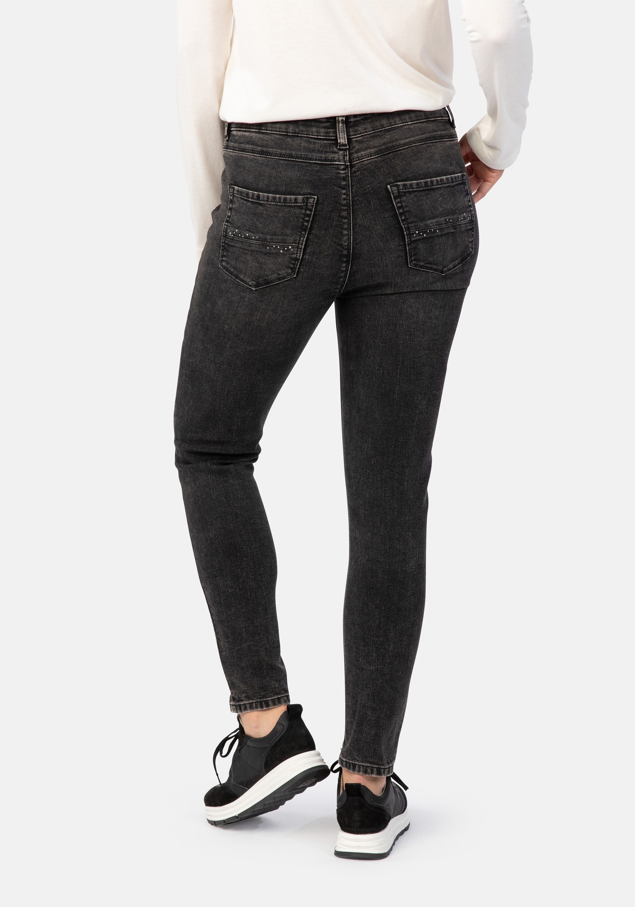 STOOKER WOMEN 5-Pocket-Jeans "Rio Fexxi Move Strass Skinny Fit Jeans" Skinn günstig online kaufen