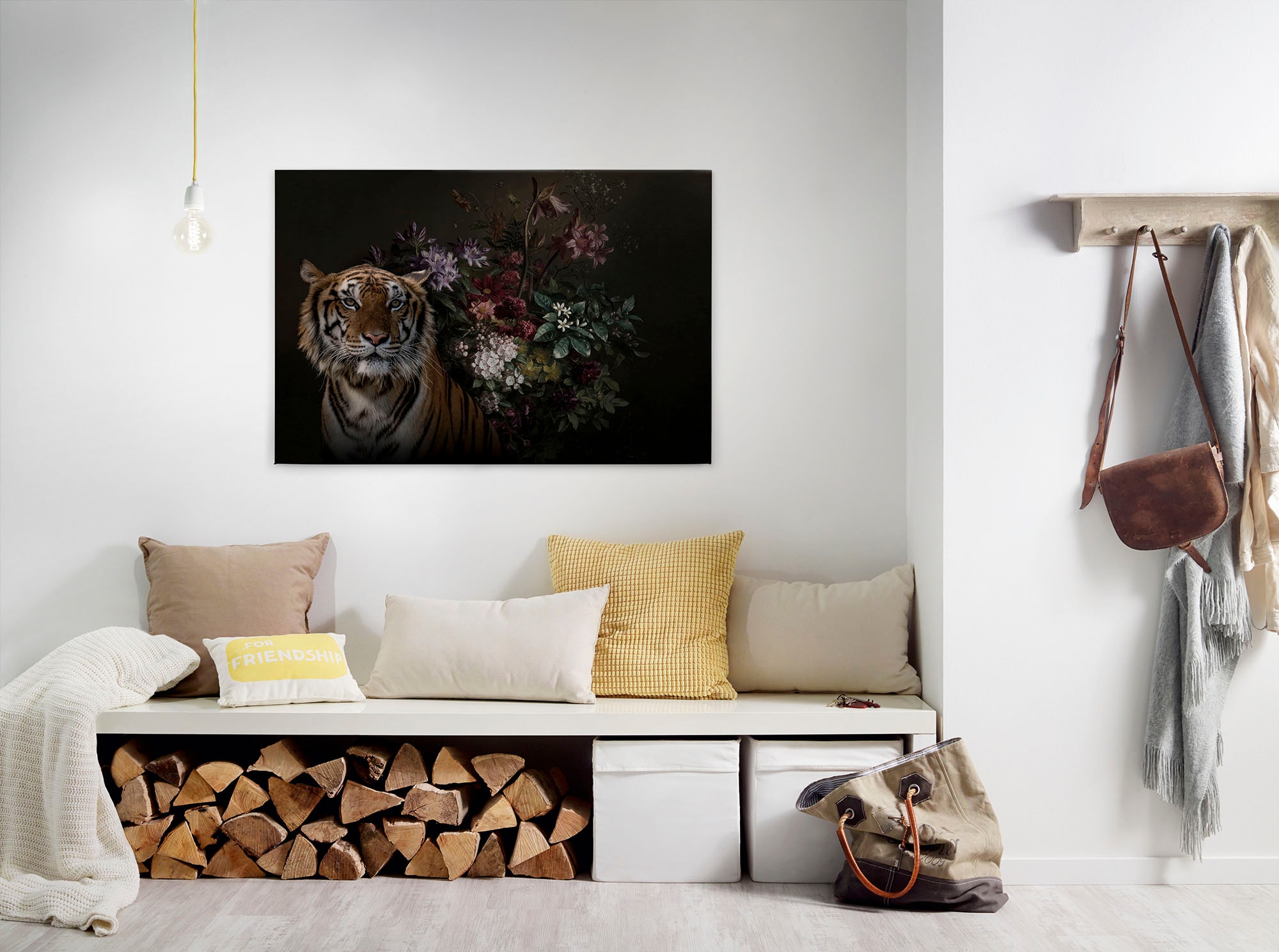 A.S. Création Leinwandbild "wildlife" Kunst Tiere 1 Stk. tlg. Keilrahmen Bild Blumen Floral Rosen Leinwand-Bild Wohnzimmer modern