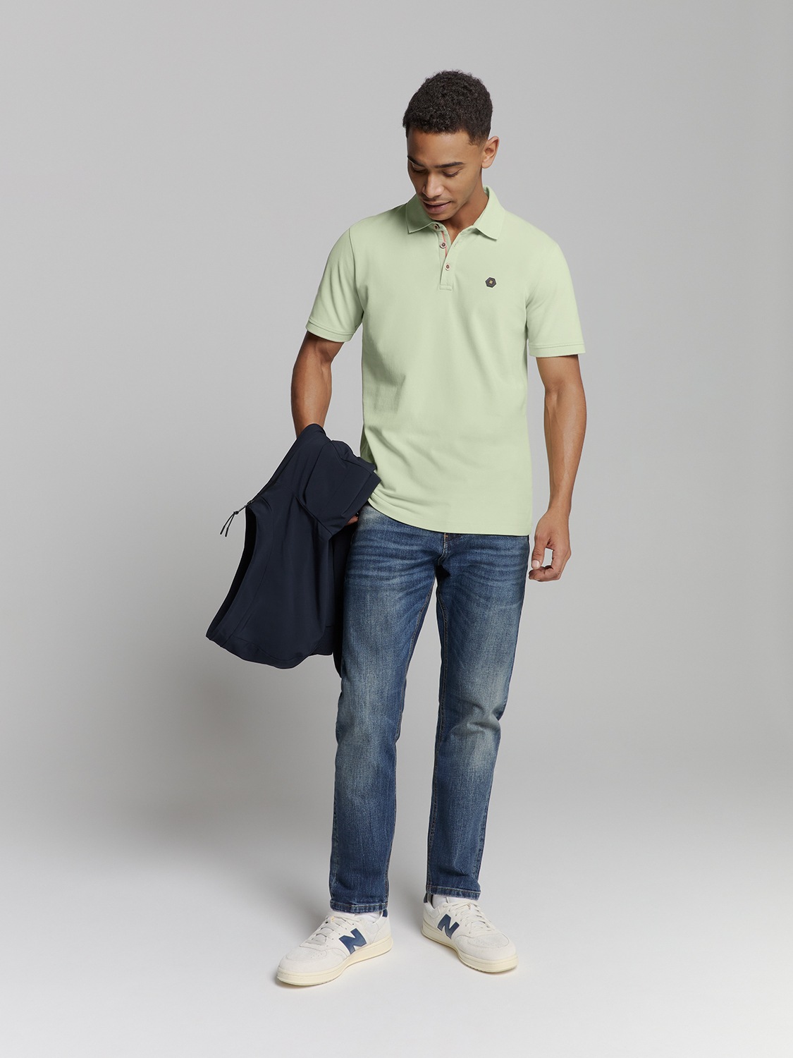 NO EXCESS Poloshirt »No Excess Poloshirt Polo Pique Garment Dyed«