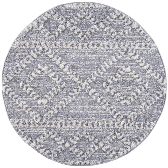 Carpet City Hochflor-Teppich »Focus 3022«, rund, 20 mm Höhe, Boho-Teppich, Hochtief-Muster/ 3D-Effekt, für Wohnzimmer, Schlafzimmer