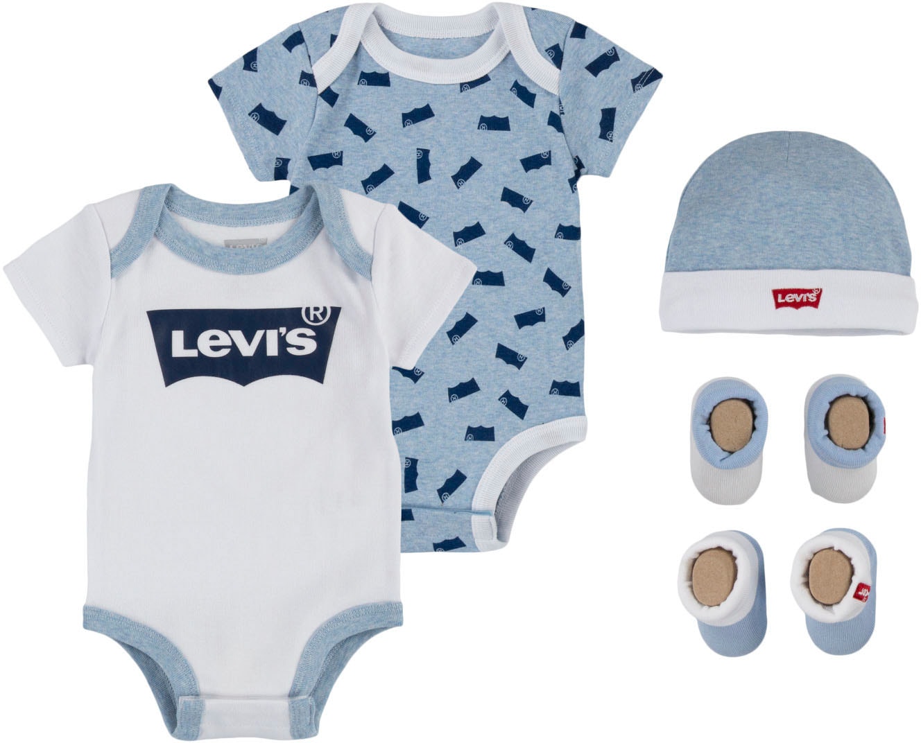 Levi's® Kids Kurzarmbody »Neugeborenen-Geschenkset BATWING 5PC SET«, UNISEX
