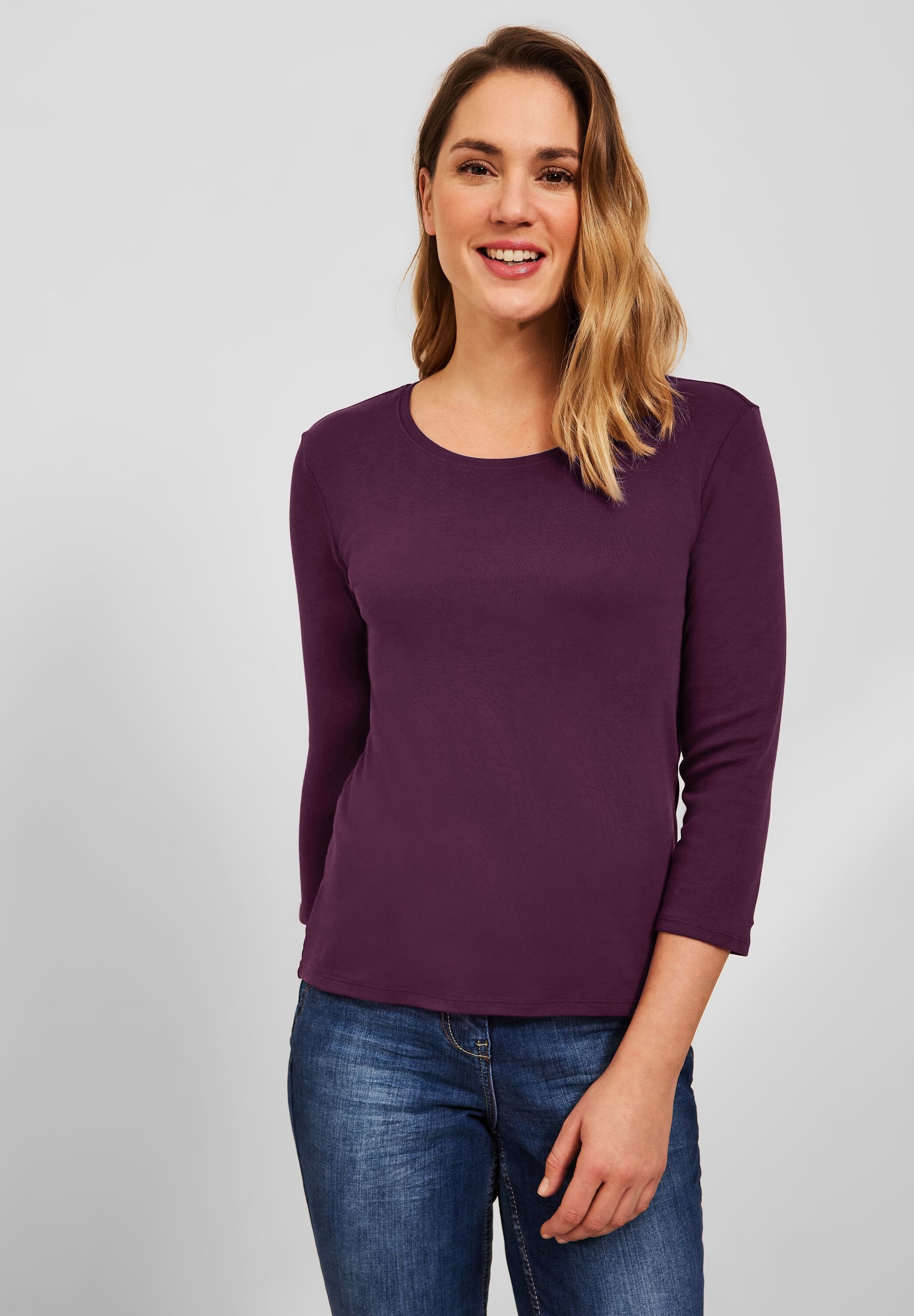 Cecil 3/4-Arm-Shirt, aus reiner Baumwolle