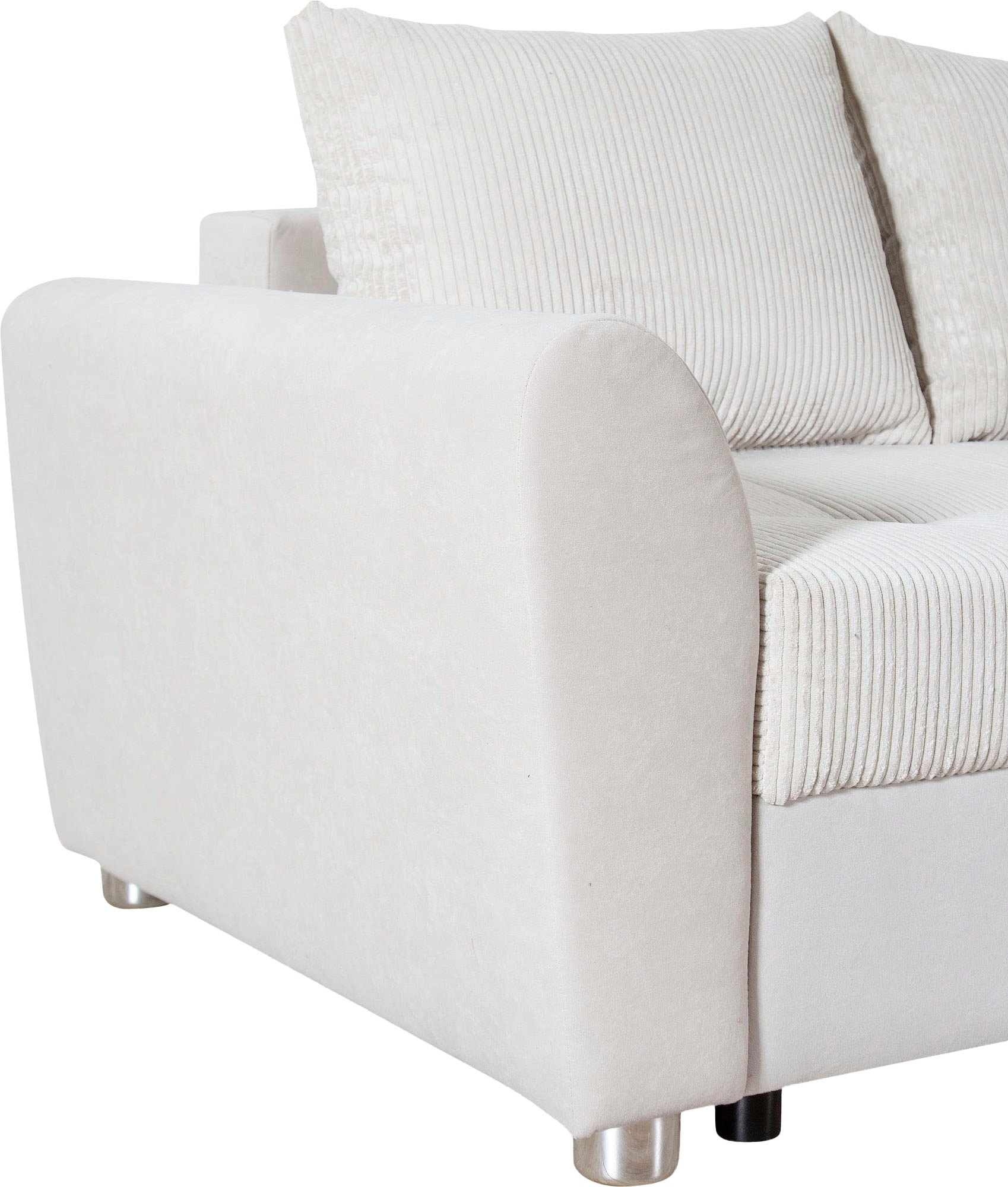 COLLECTION AB Ecksofa, Ecksofa,Bettfunktion,Bettkasten,Bonnelfederkern, Rückenkissen