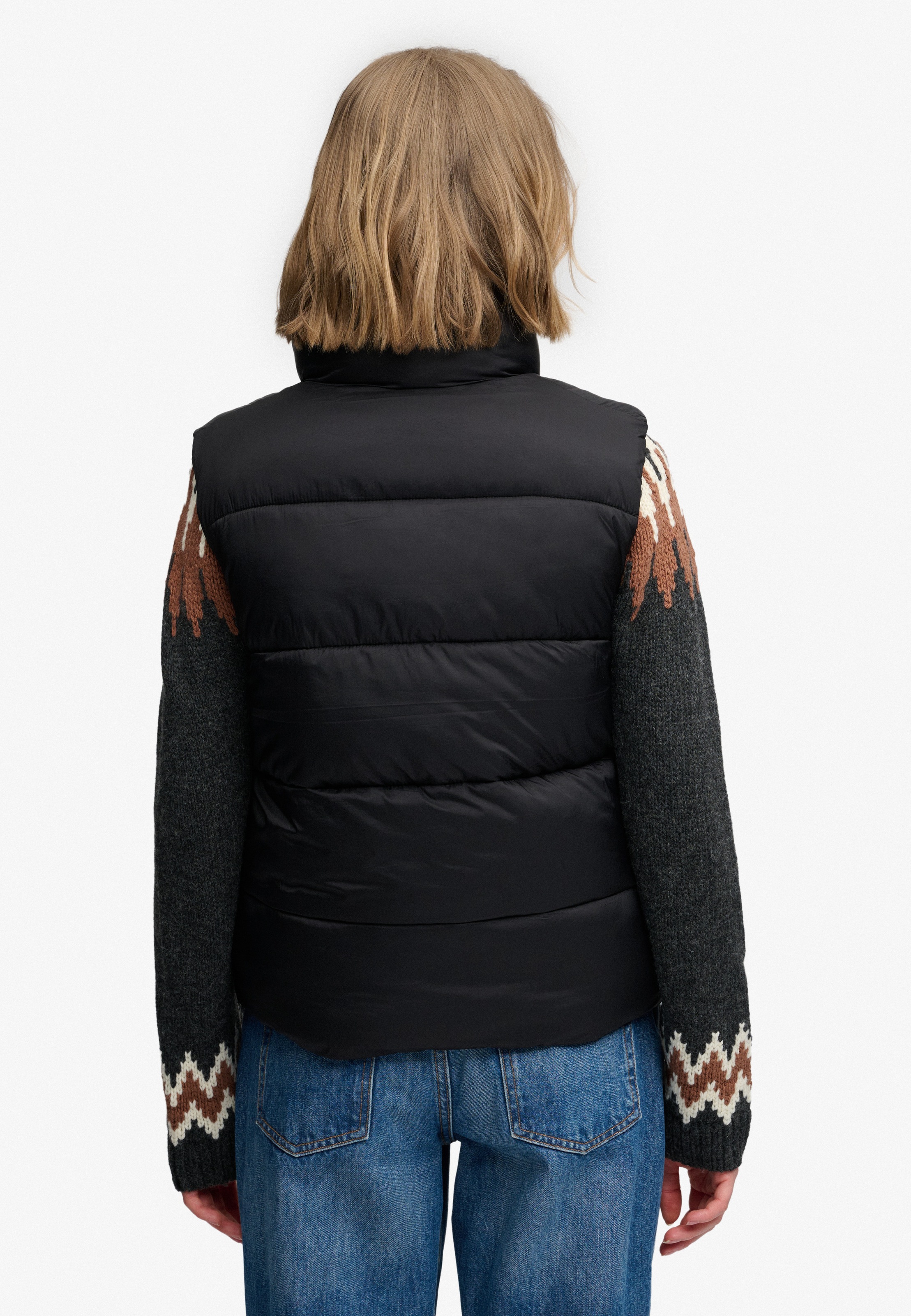 Superdry Steppweste »BORG LINED GILET« Kunstfaser, regular fit