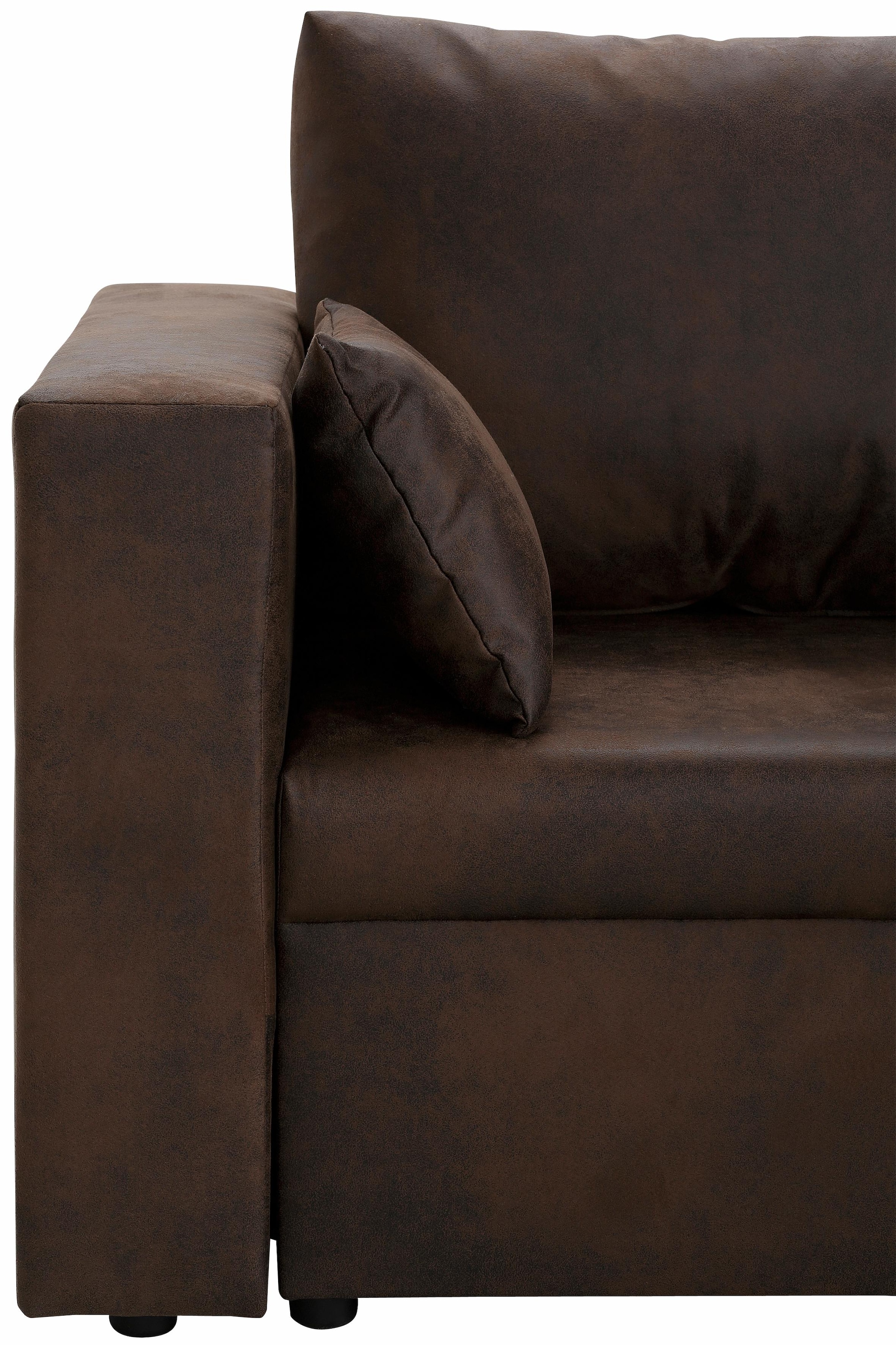 Home affaire Ecksofa »Pur L-Form«, wahlweise mit Bettfunktion